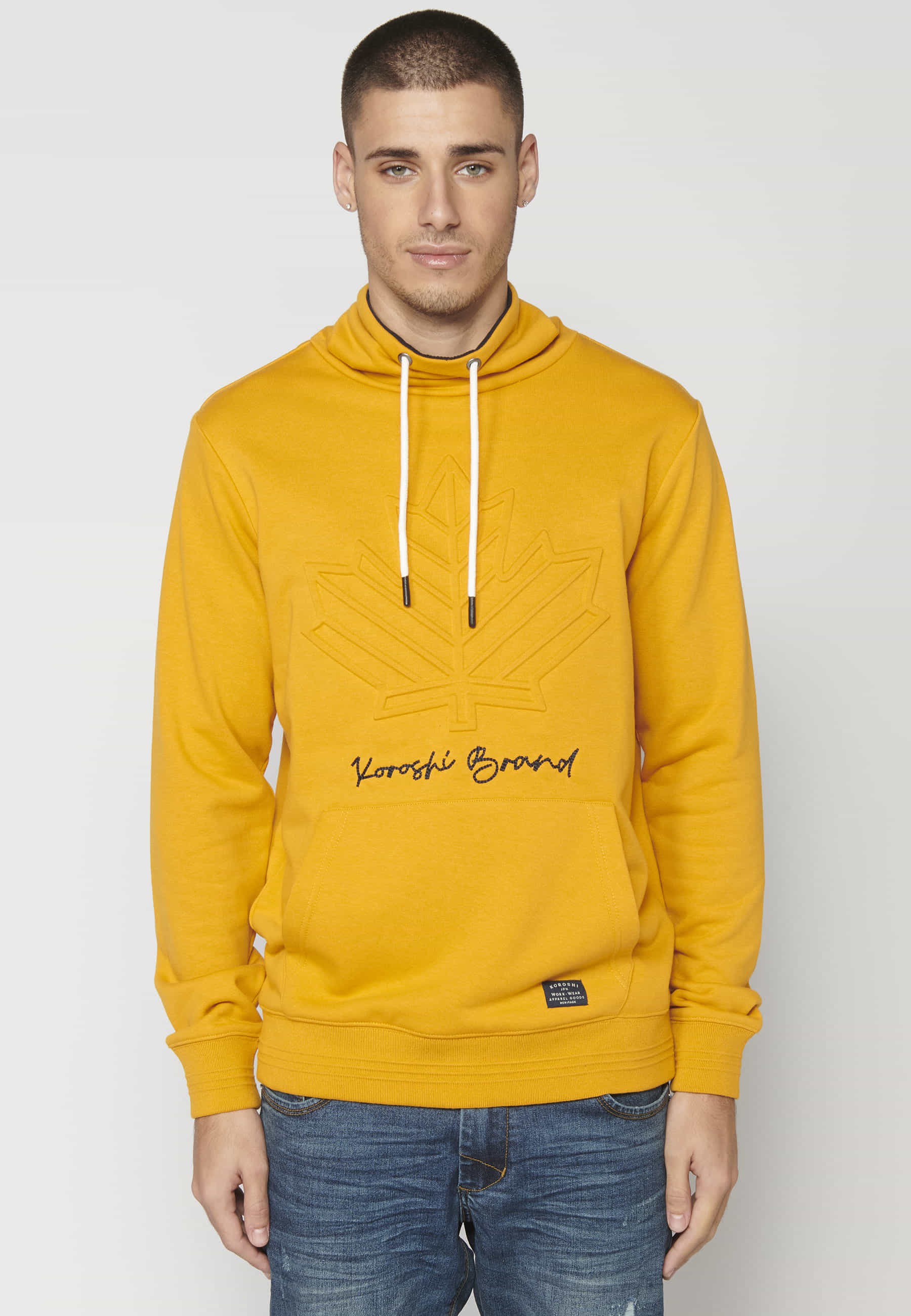 Sudadera de manga larga color amarillo para hombre | Ropa Casual