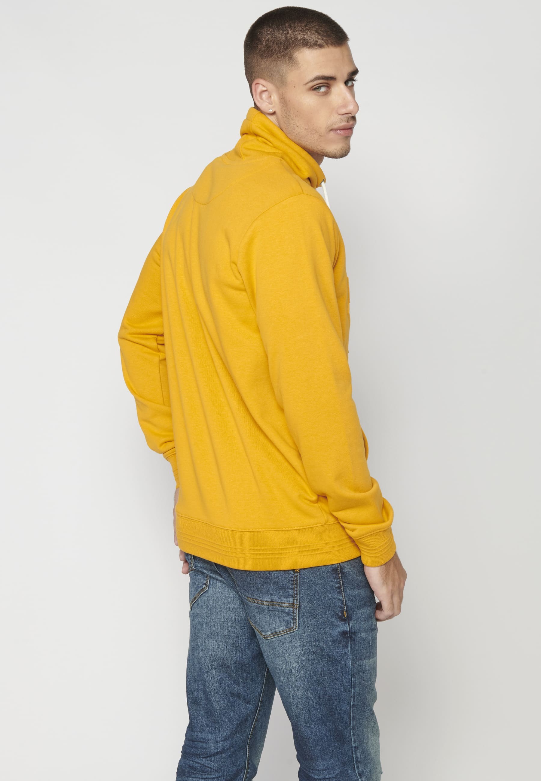 Sudadera de manga larga color amarillo para hombre | Ropa Casual