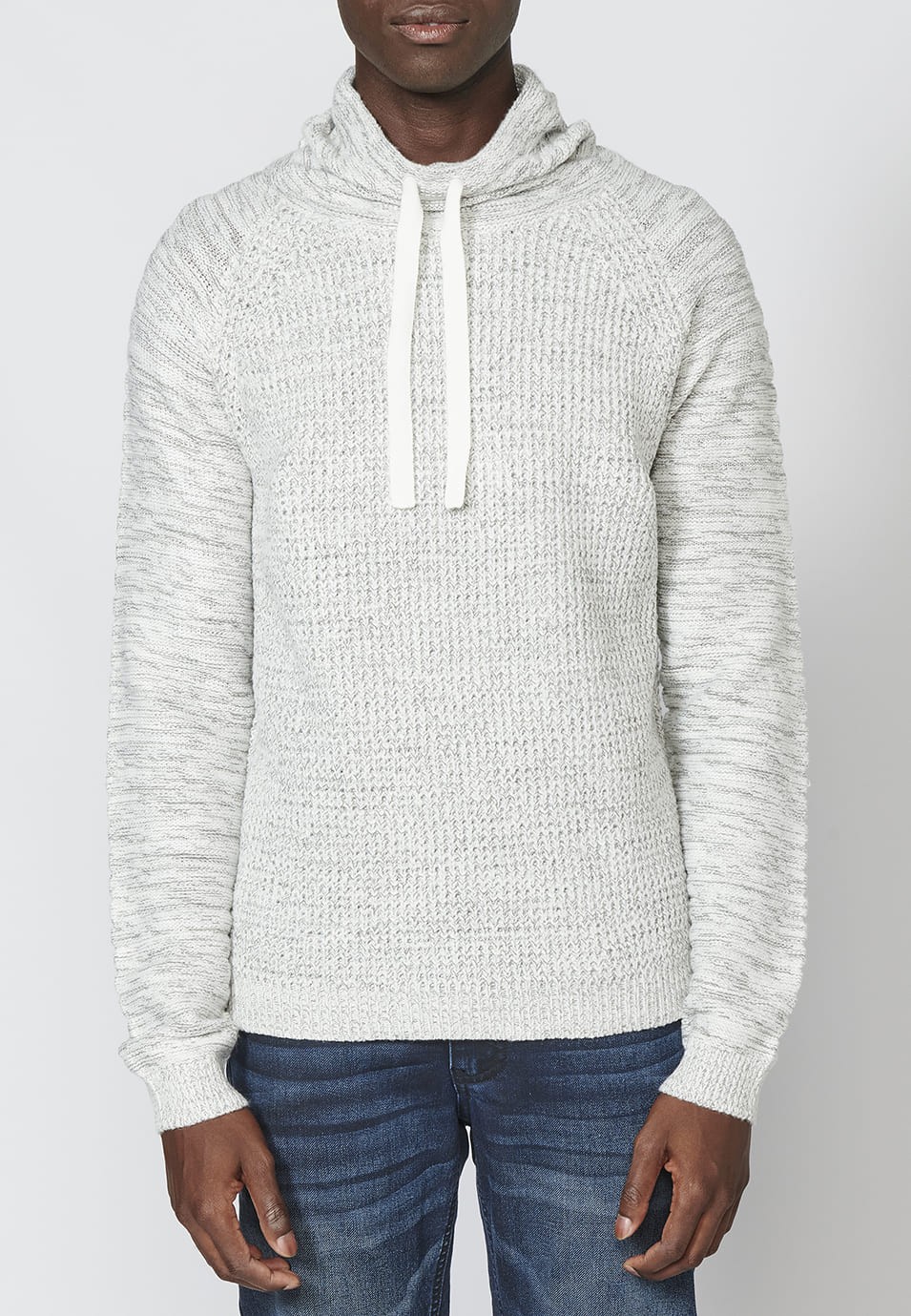 Jersey de Algodón de manga larga con cuello alto vuelto para Hombre