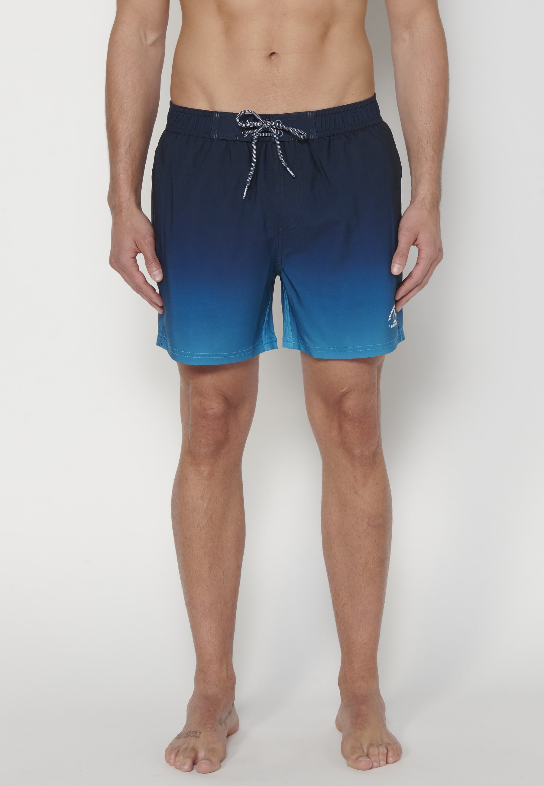 Bañador corto con tres Bolsillos color Azul para Hombre