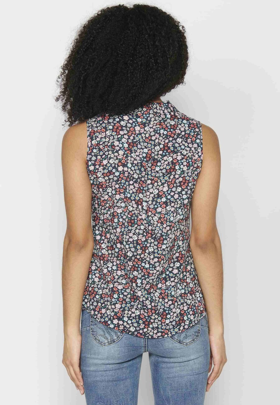 Blusa sin mangas con estampado floral color multicolor para Mujer 6