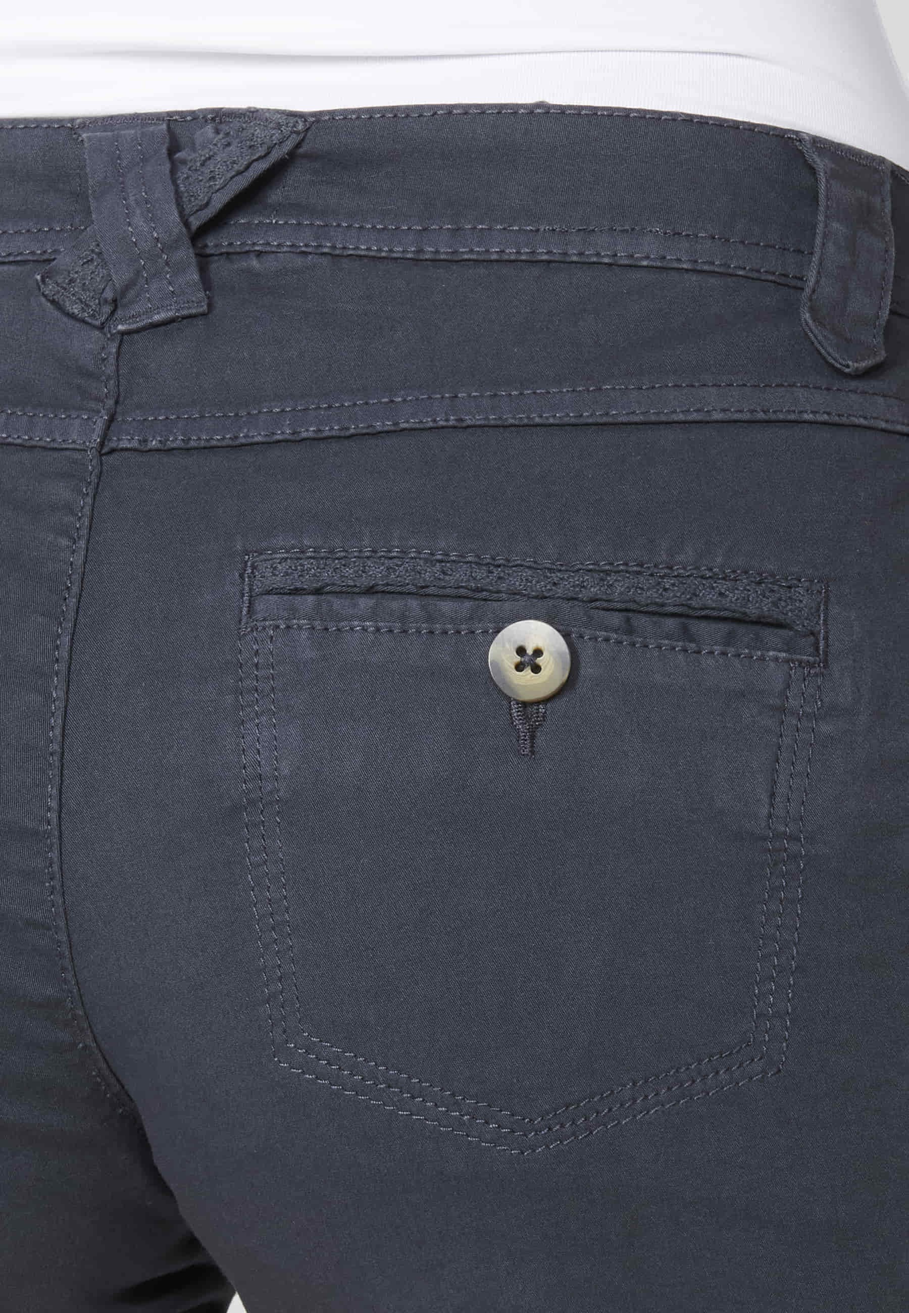 Pantalón corto Short cuatro bolsillos color Navy para Mujer