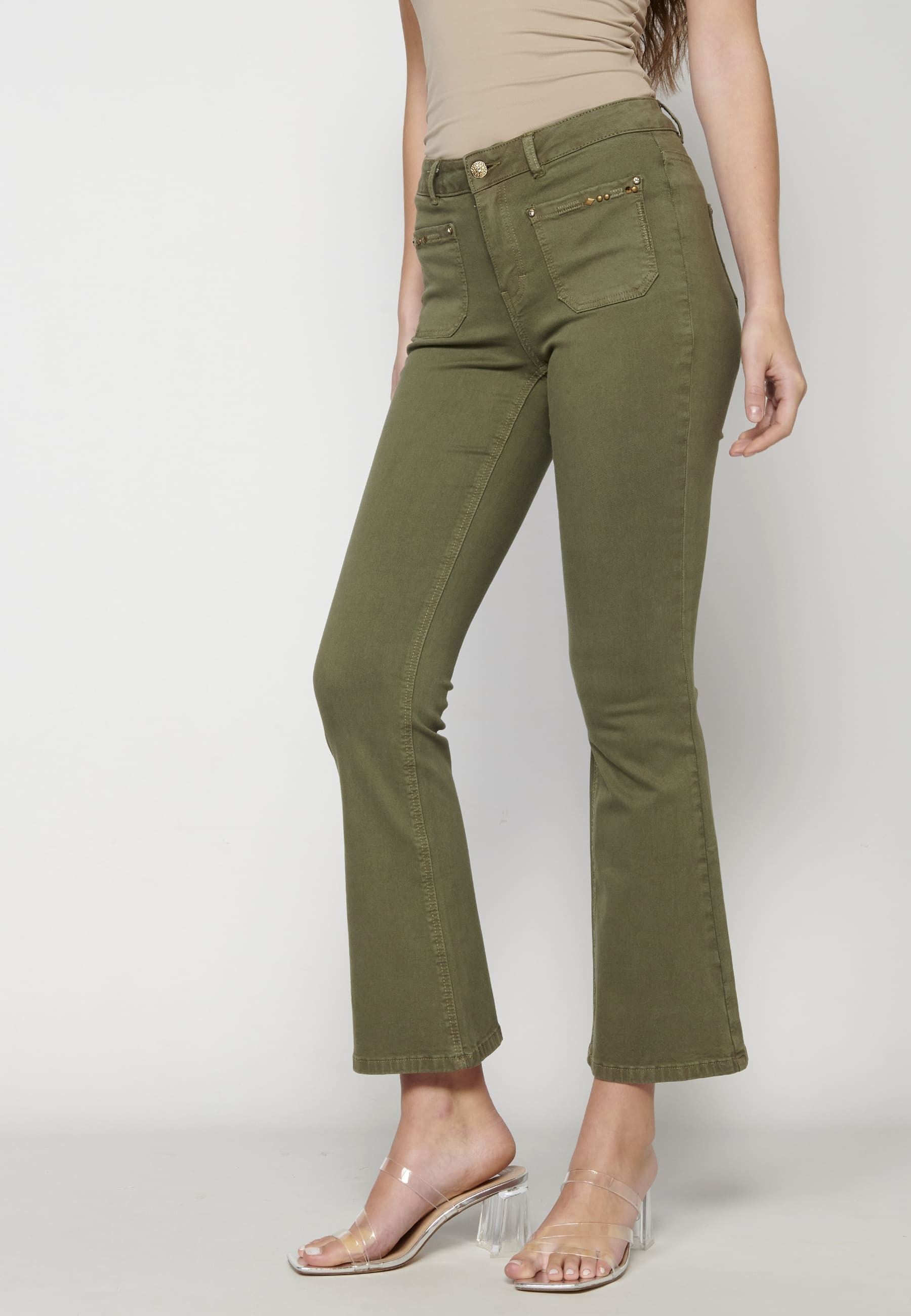 Pantalons acampanats amb sarja elàstica per a Dona