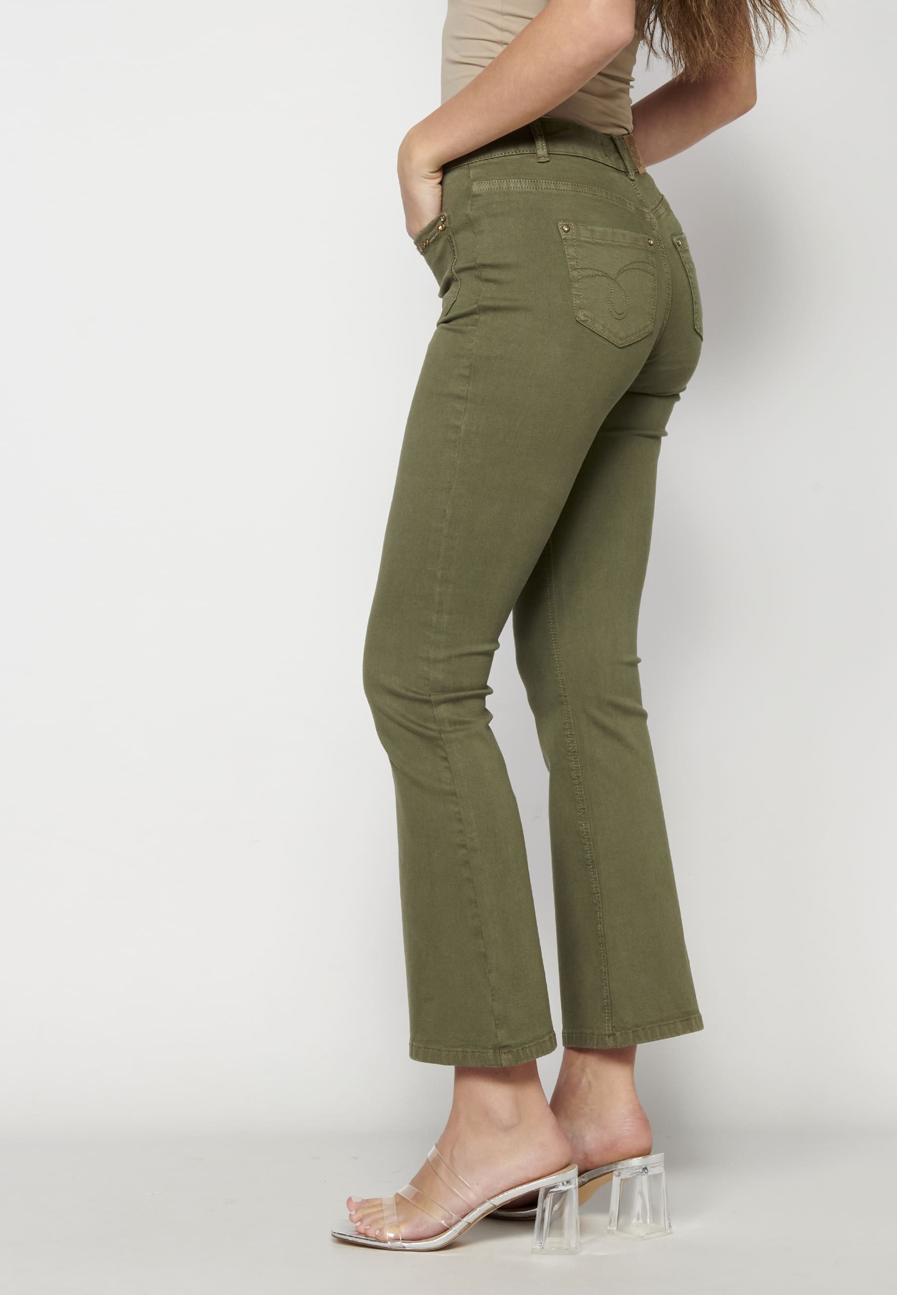 Pantalons acampanats amb sarja elàstica per a Dona