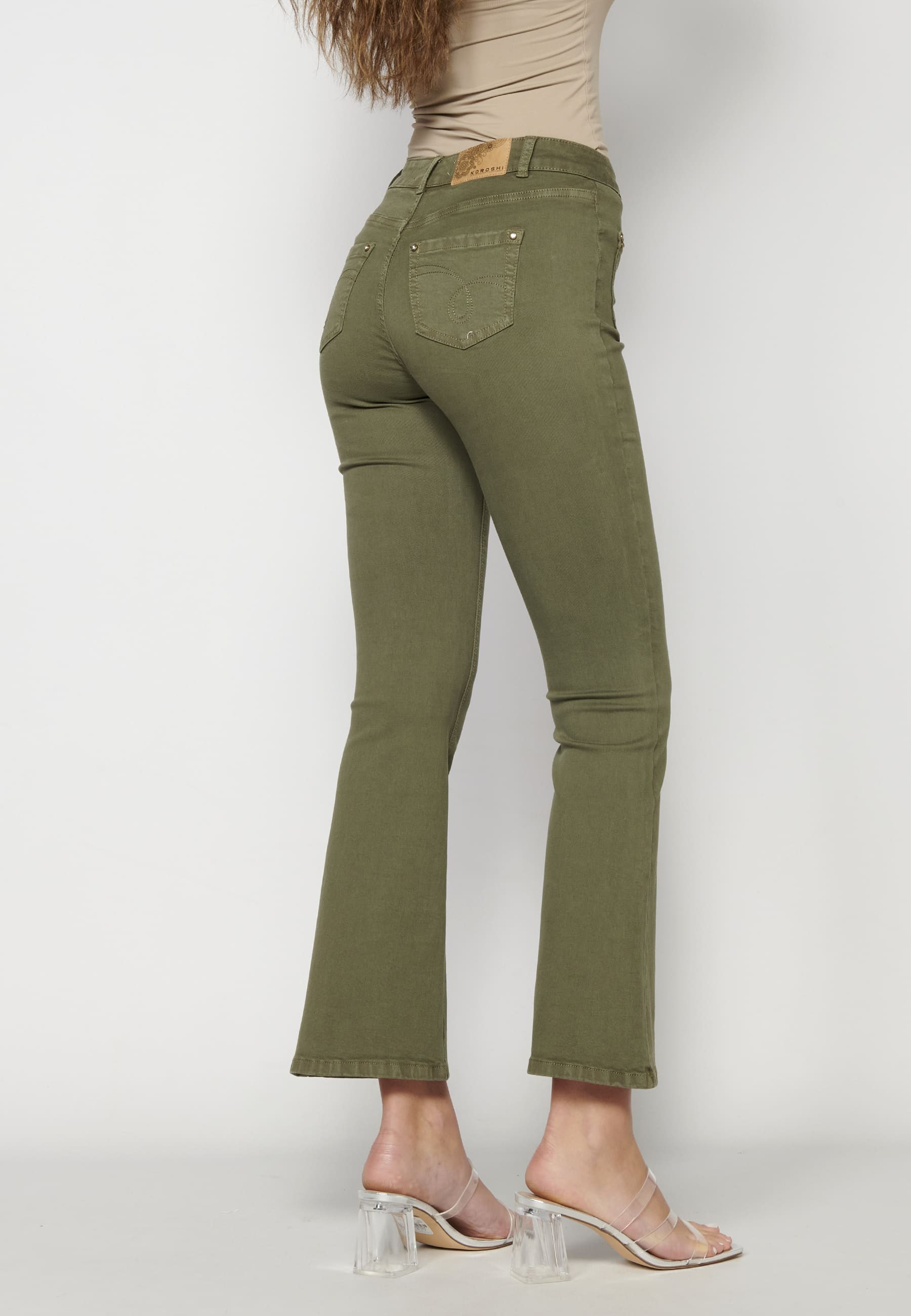 Pantalons acampanats amb sarja elàstica per a Dona