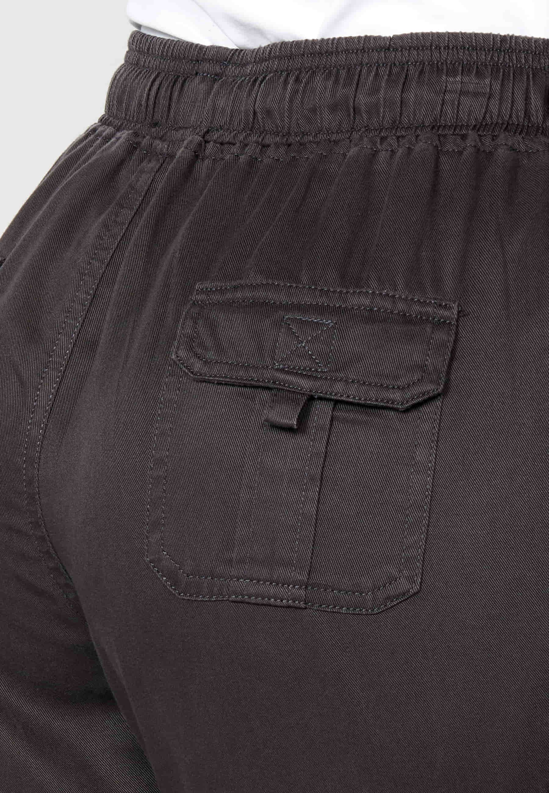 Pantalon long avec taille ajustable Couleur Noir pour Femme