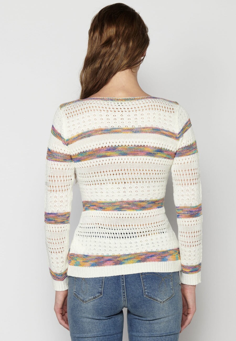 Pull en maille avec col bateau pour Femme 7