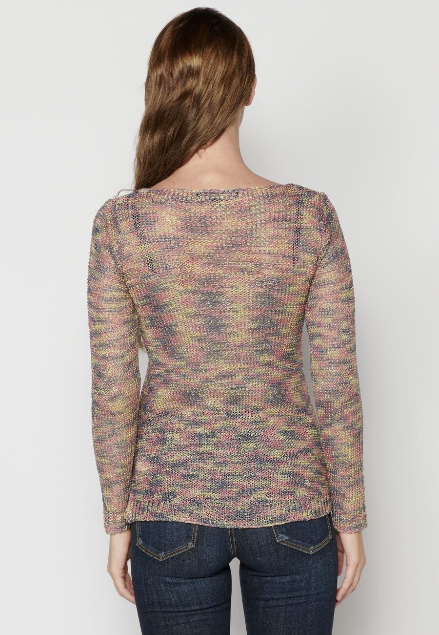 Fluid V-Neck Knitted Sweater for Women 4