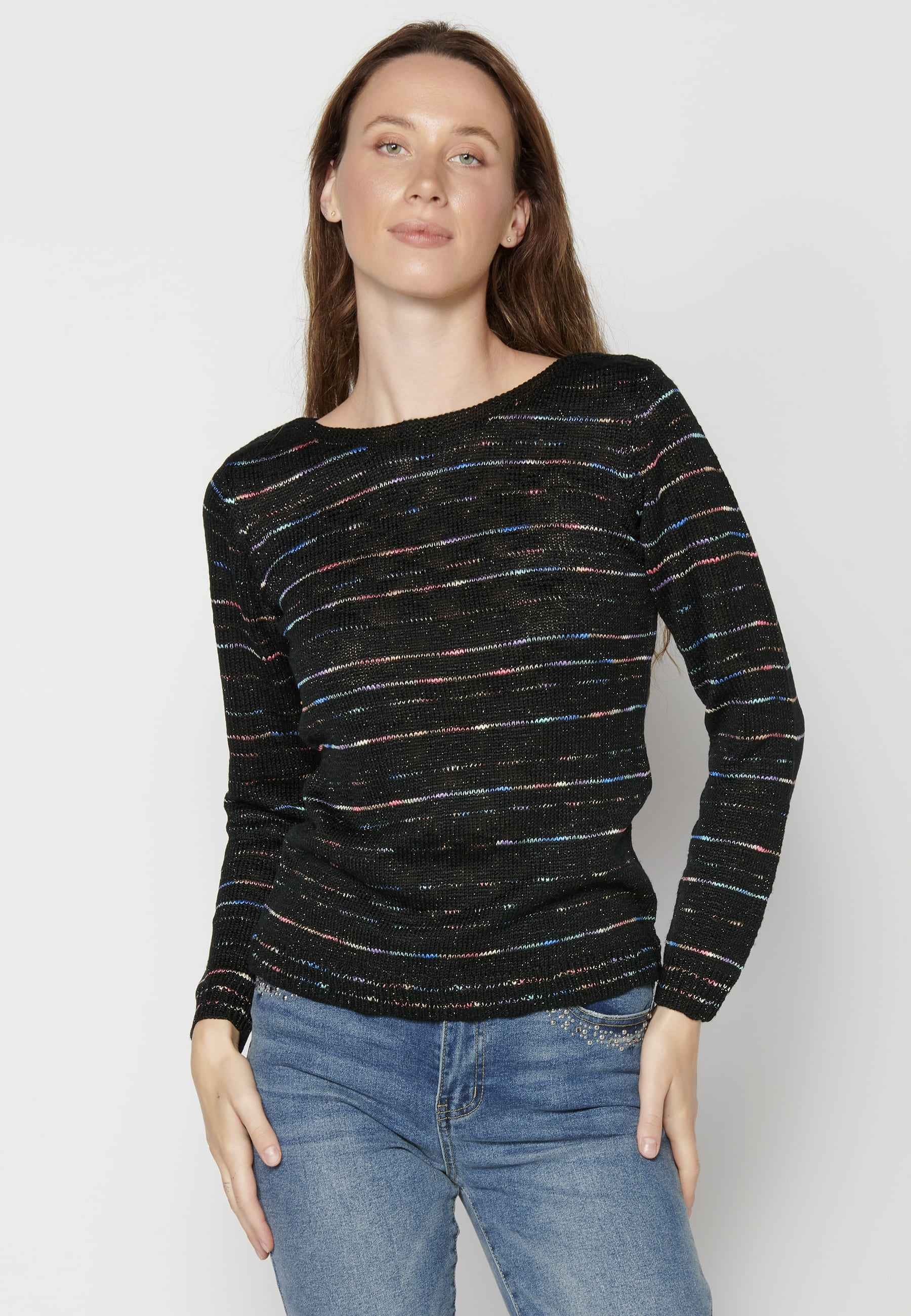 Langärmliger Pullover mit durchbrochenem Detail für Damen