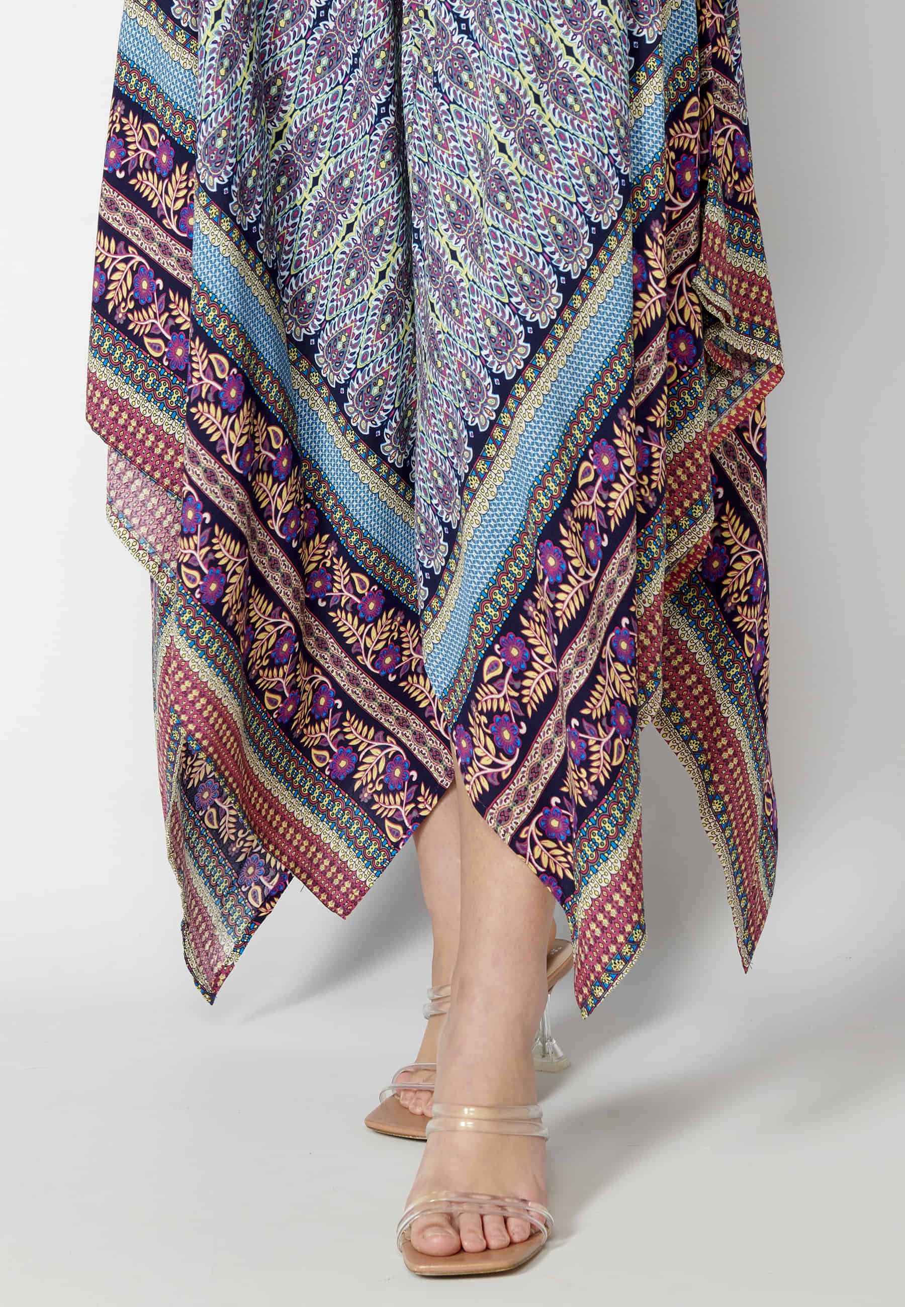 Vestido largo holgado de tirantes con estampado floral color Multicolor para Mujer