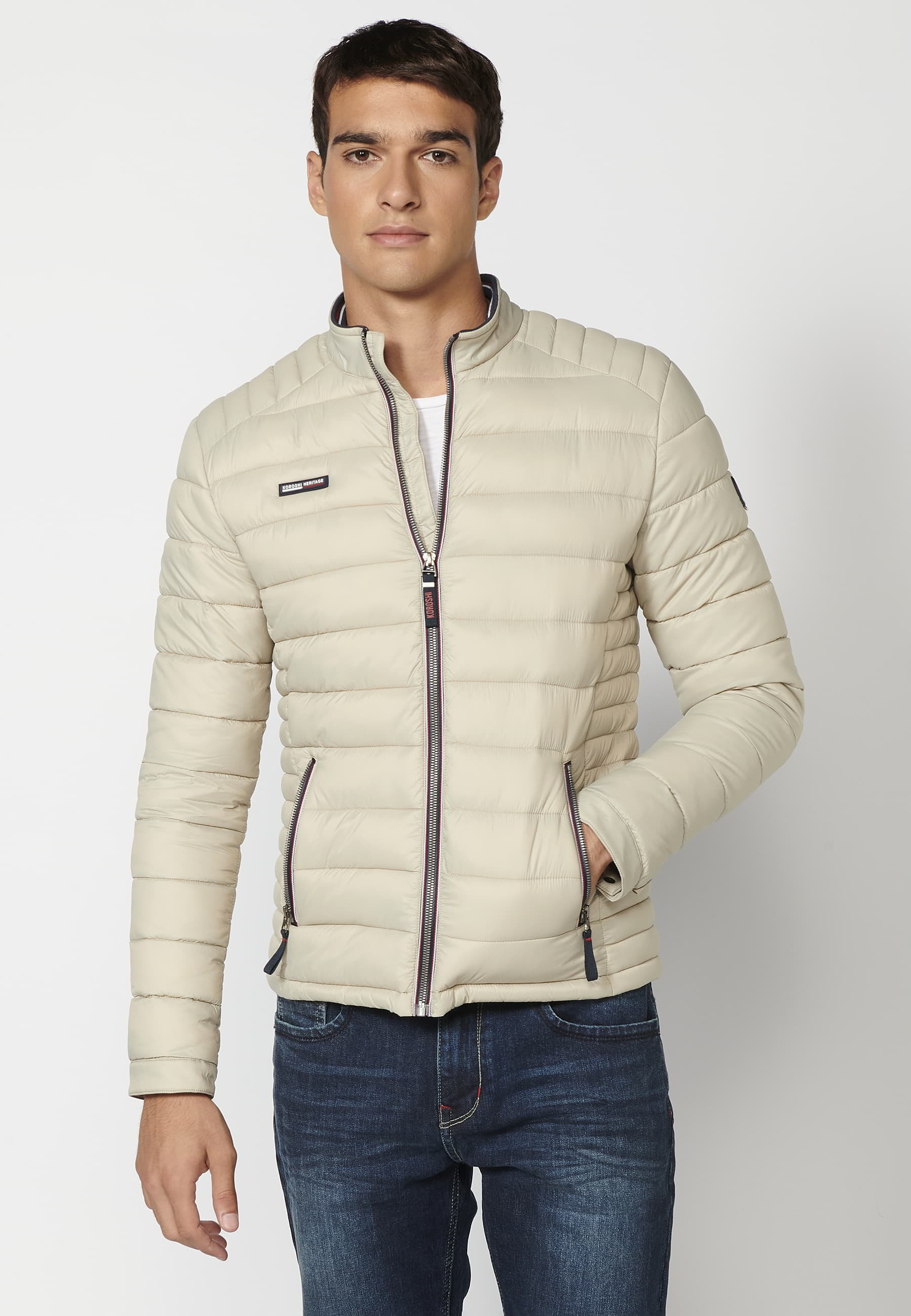 Hombre Chaqueta 4 bolsillos Beige