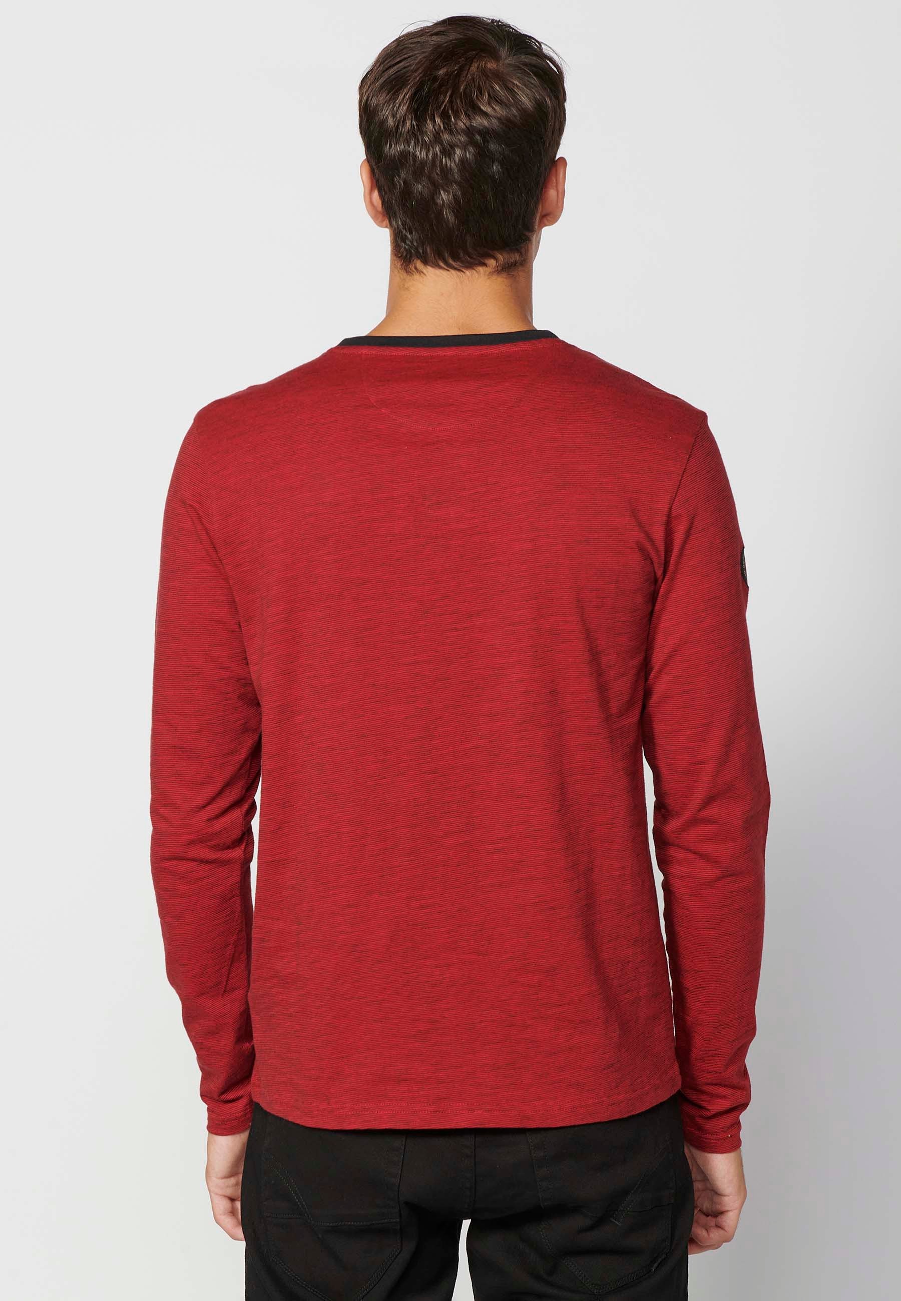 Camisetas de hombre manga larga Color Rojo Tallas M, compra online