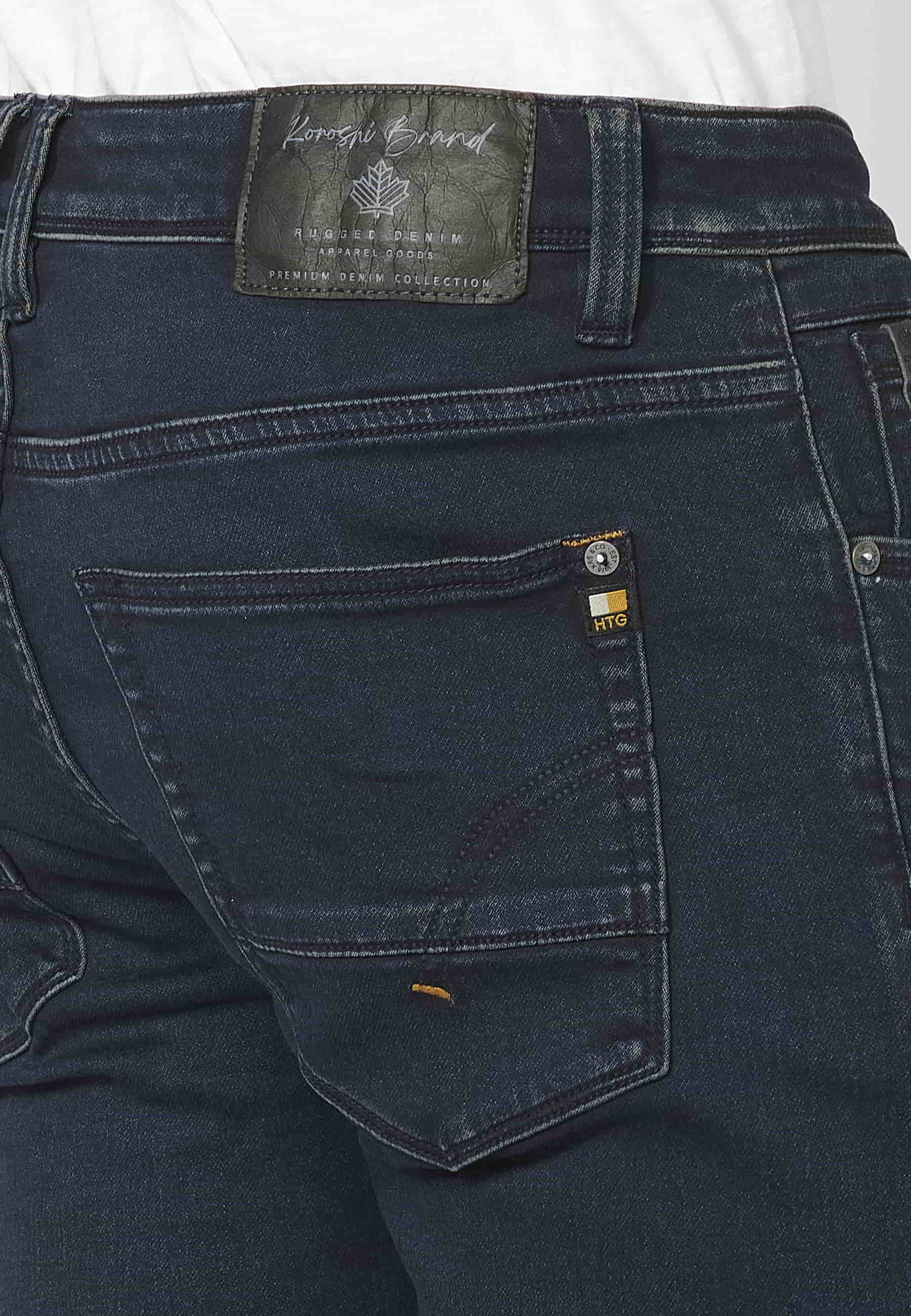 Pantalón Jean largo slim fit, color Azul Oscuro para Hombre 6