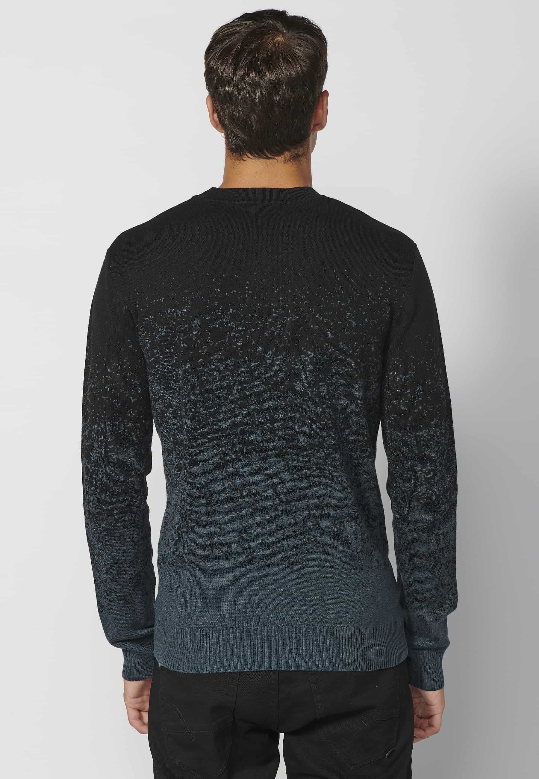 Jersei de punt, coll rodó color blau fosc per a Home