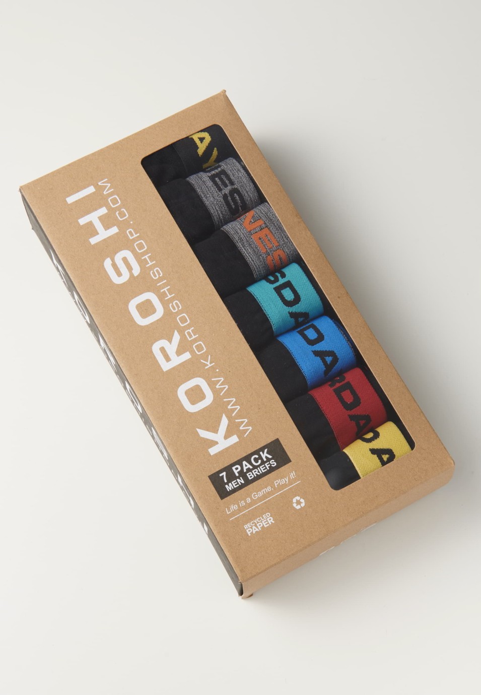 Pack de siete calzoncillos slips de diferentes colores, uno para cada día de la semana, para hombre | Ropa Casual
