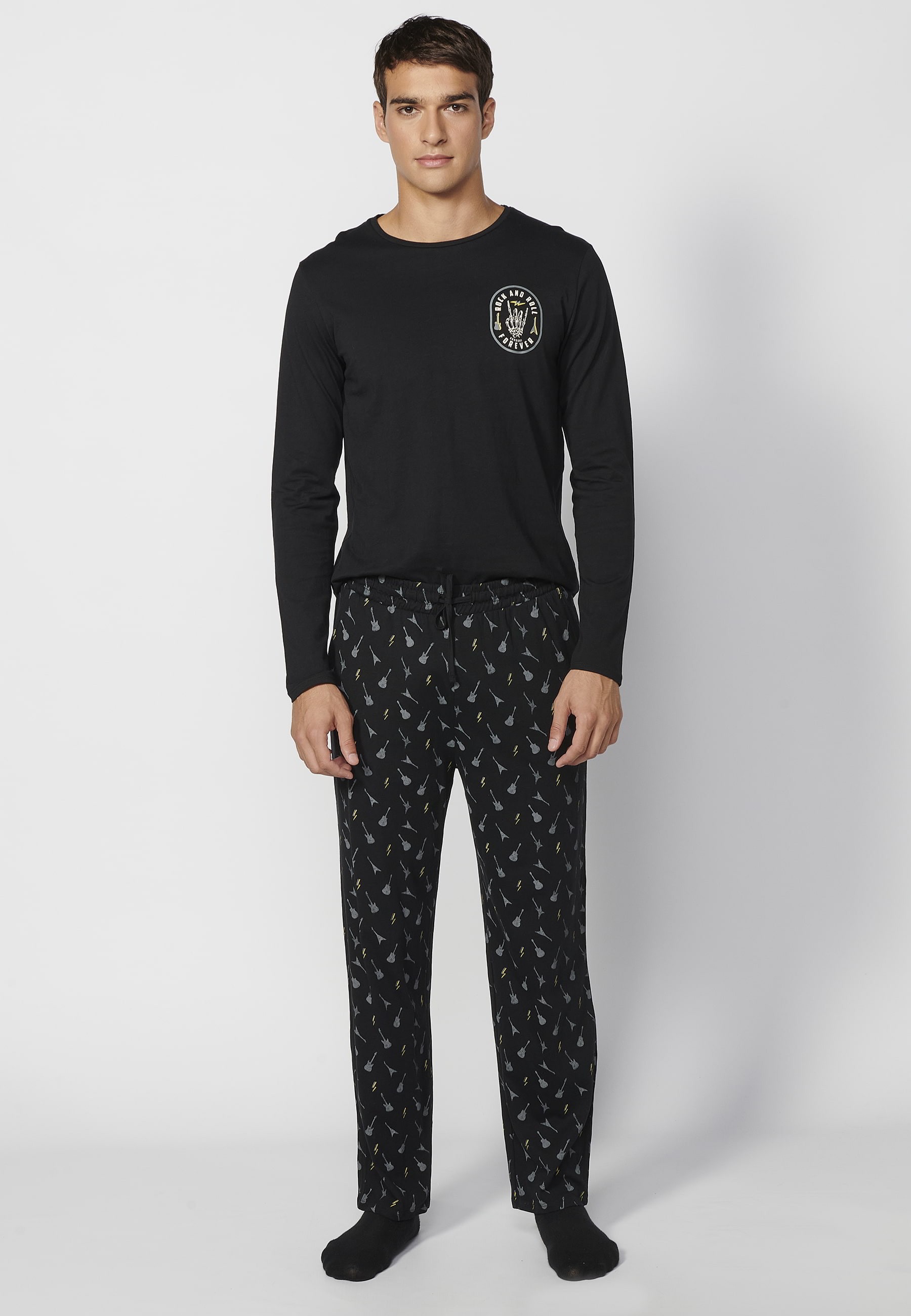 Pyjama Homme Coton Manches Longues