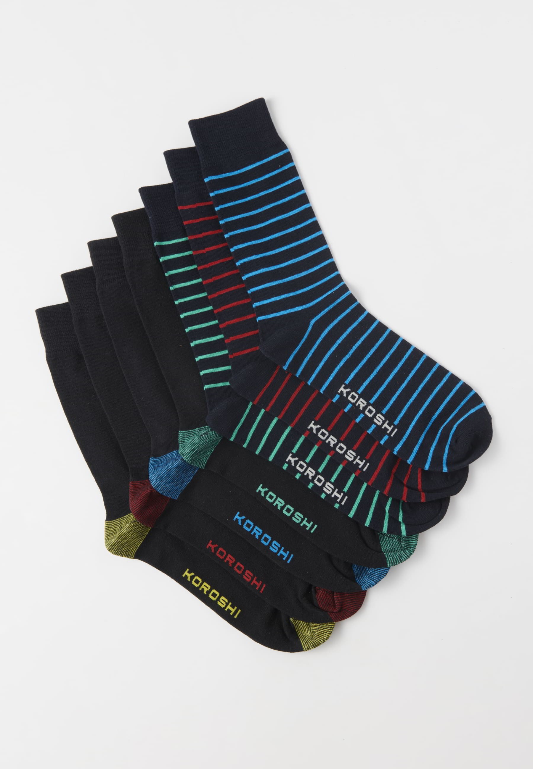 Pack de siete calcetines, uno para cada día de la semana, color Multicolor para Hombre