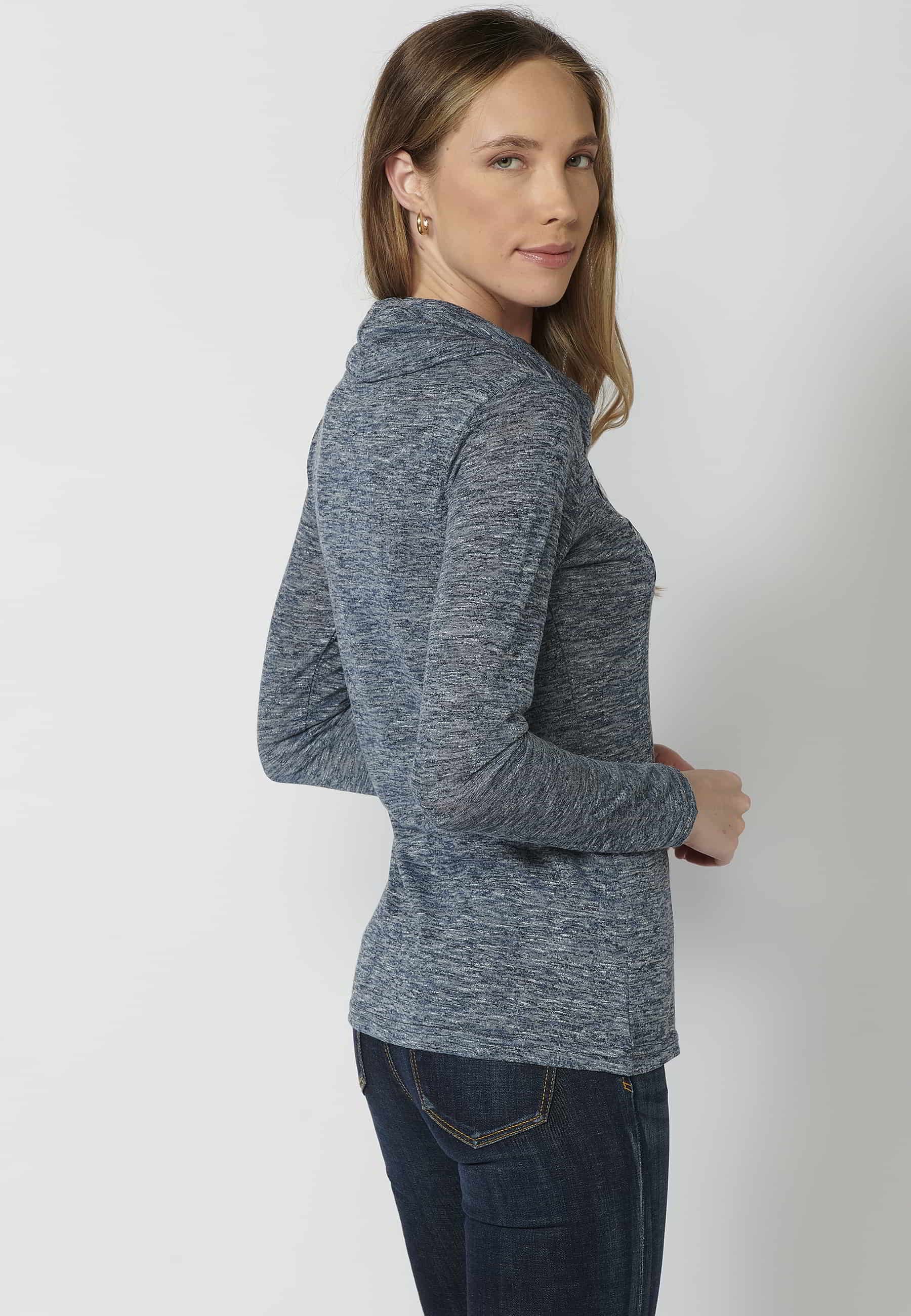 CUNYI Camiseta de cuello alto para mujer, de manga larga, de algodón, para  mujer