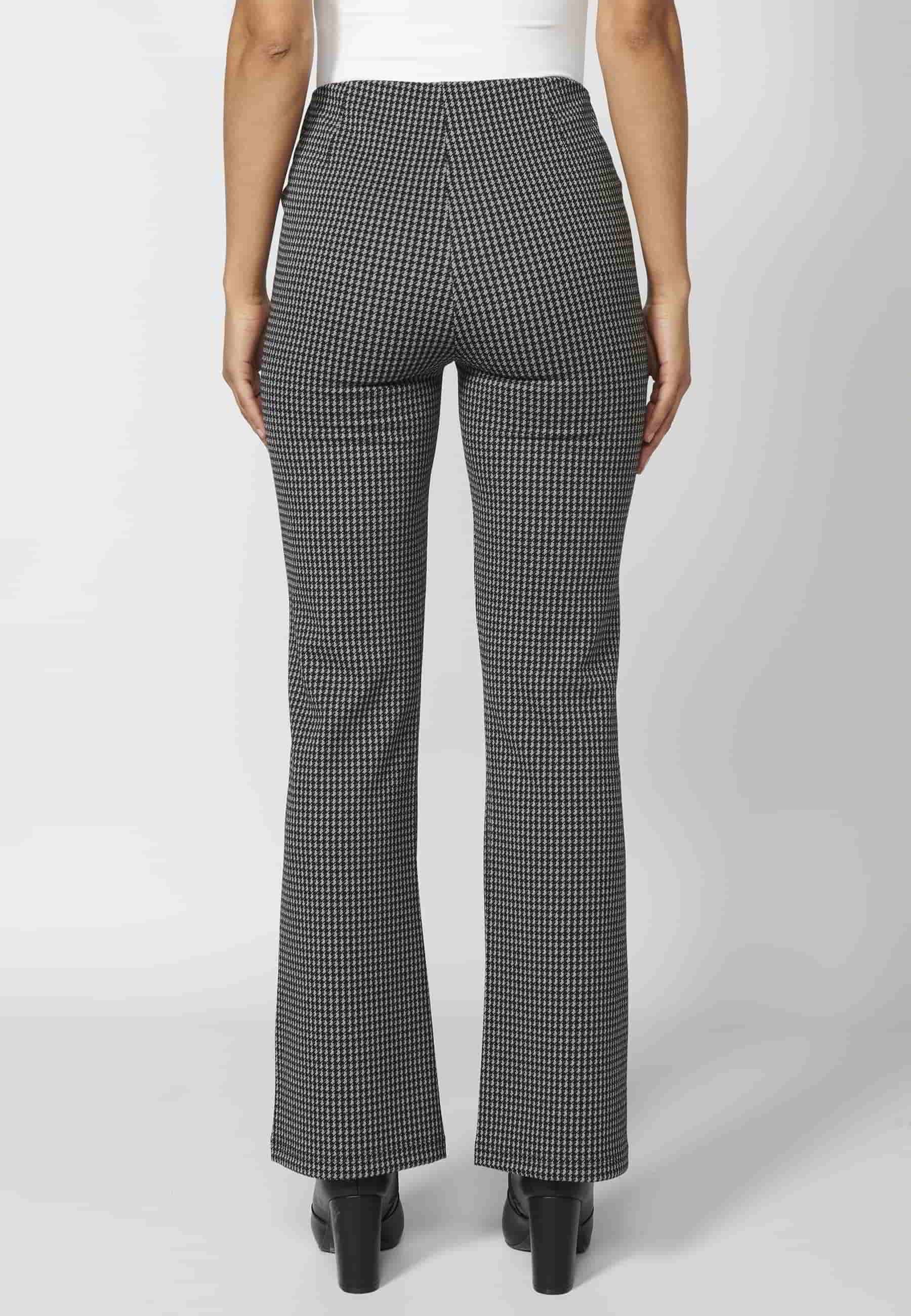 Black long bell-shaped legging pants for Woman