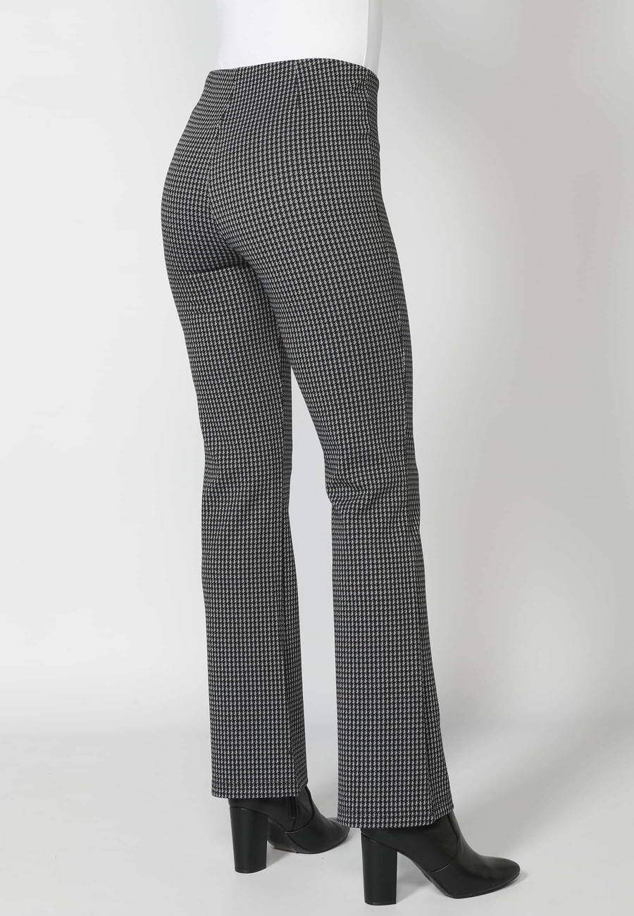 Black long bell-shaped legging pants for Woman 8