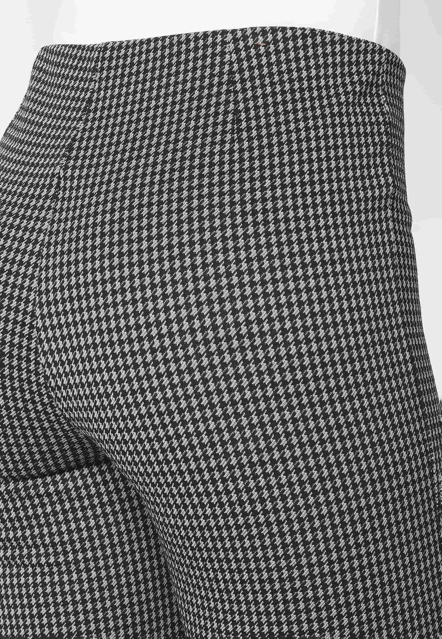 Black long bell-shaped legging pants for Woman 4