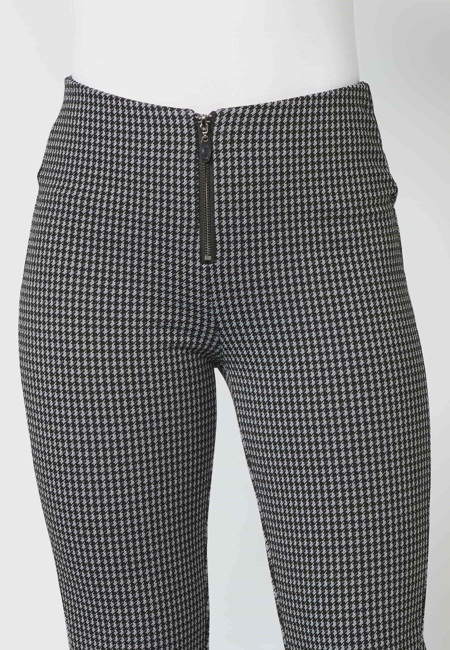 Black long bell-shaped legging pants for Woman 6