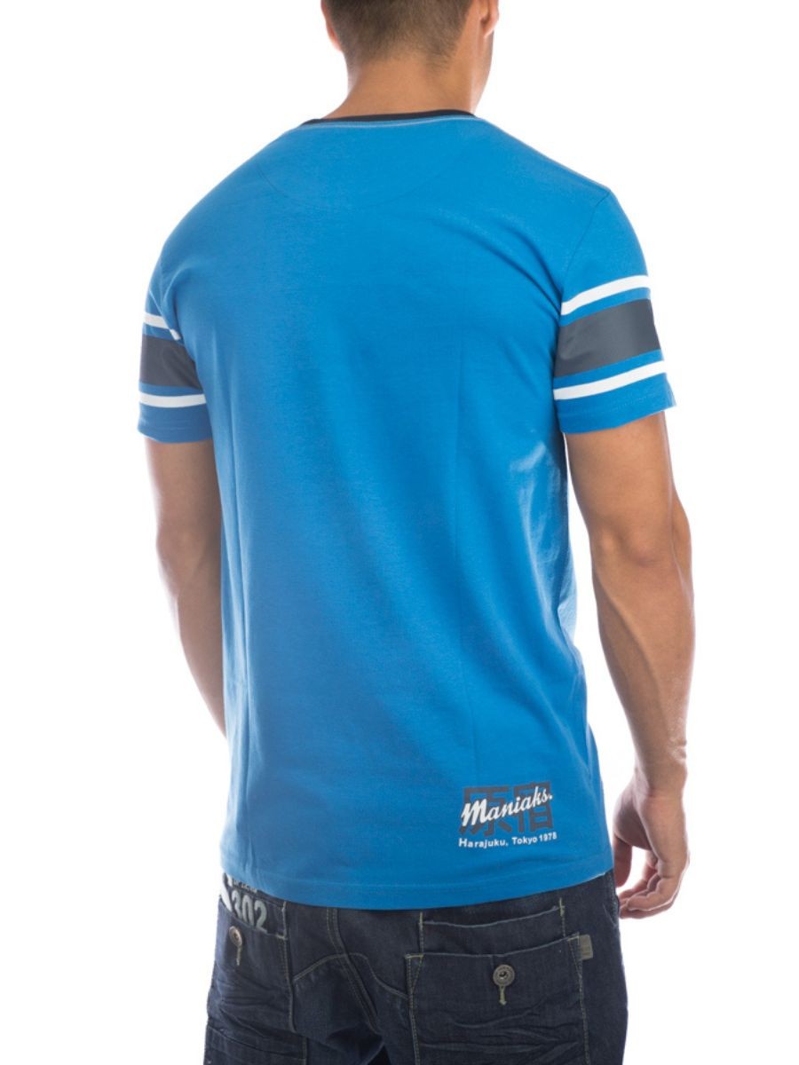 Camiseta de manga corta con cuello redondo y estampado frontal de marca en algodón | Estilo y comodidad 1
