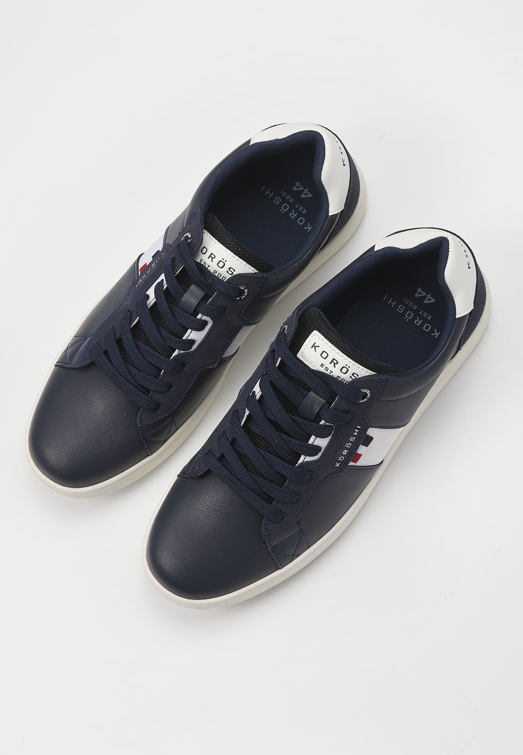 Navy casual sneaker with laces for Men