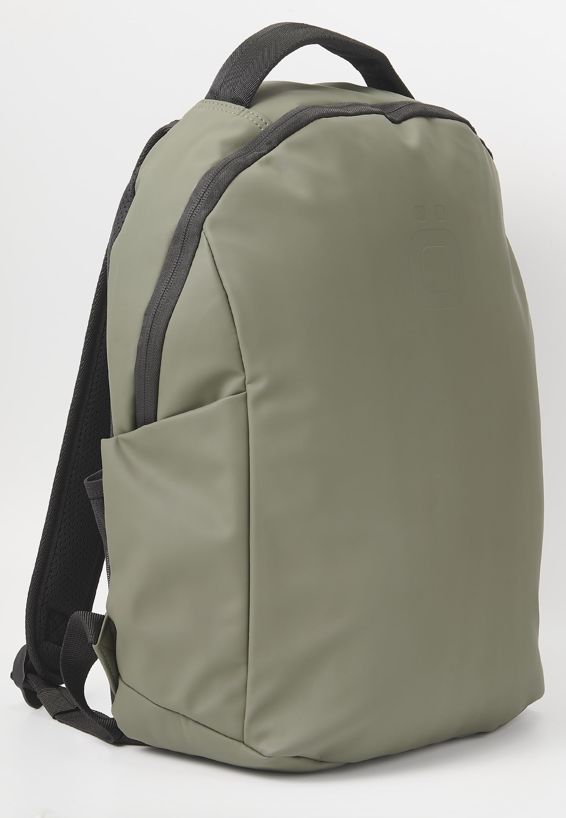 Koröshi Backpack with zipper closure and interior laptop pocket in Khaki color