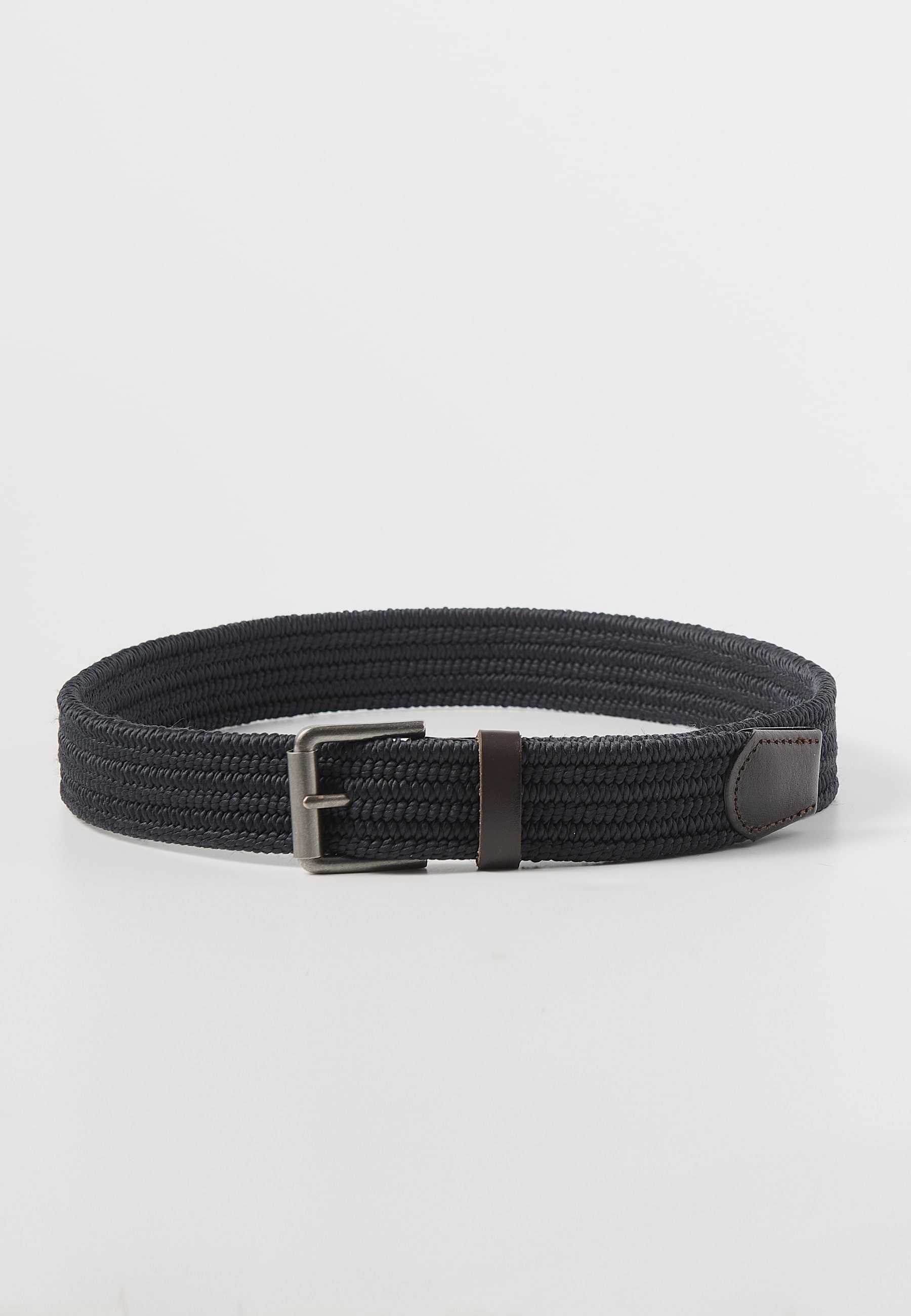 Black Elastic Ribbon Belt for Men 6