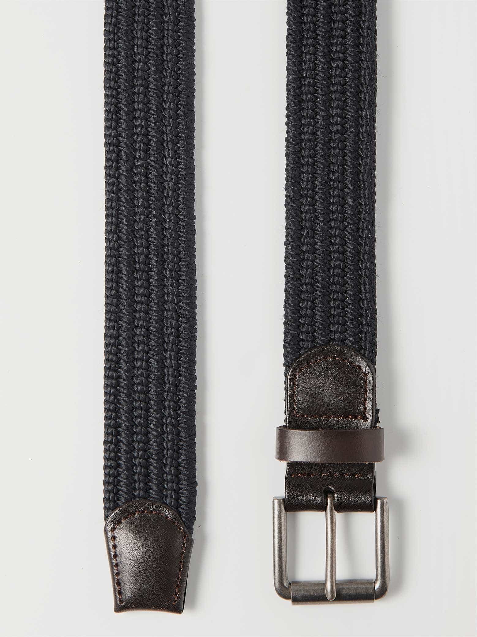 Cinturó de cinta elàstica de color Negre per a Home 1