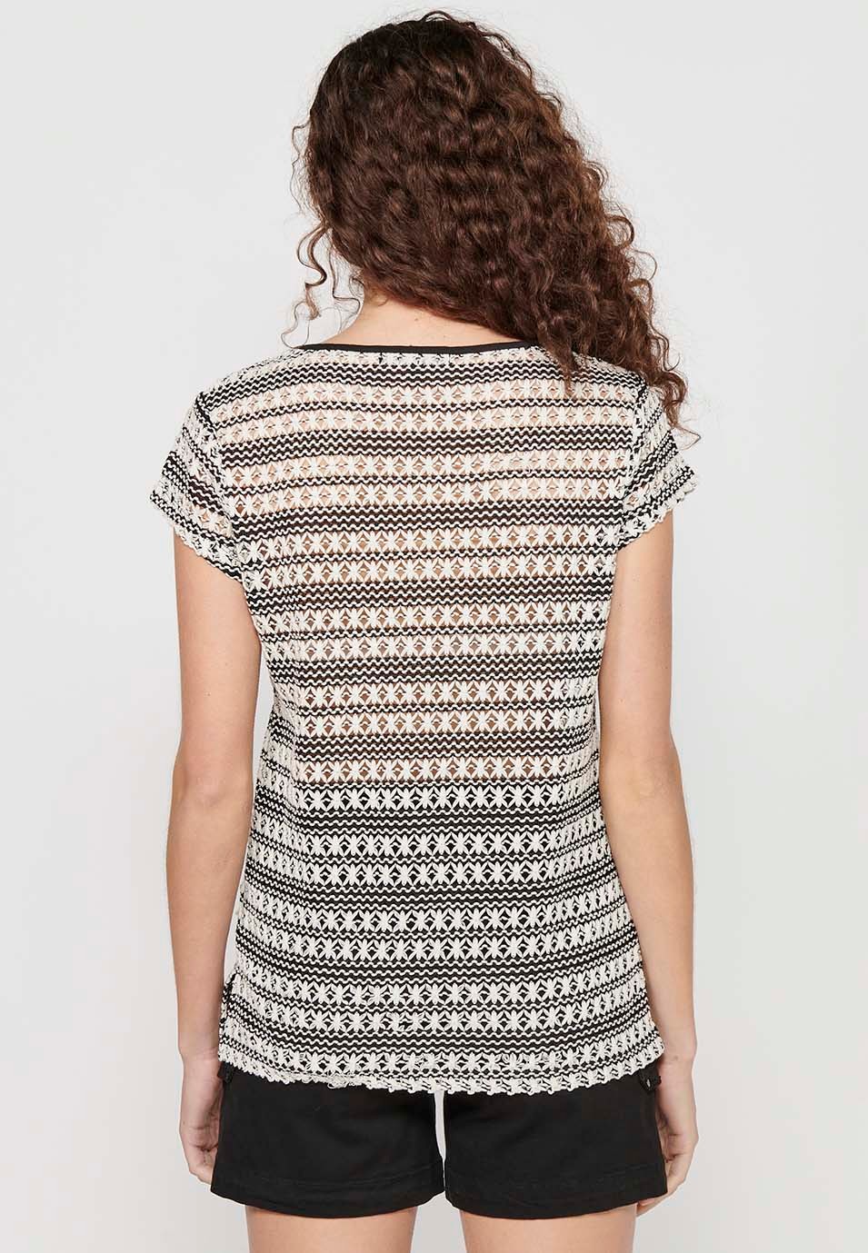Samarreta tricot de màniga llarga amb Coll rodó de Color Blanc per a Dona 5