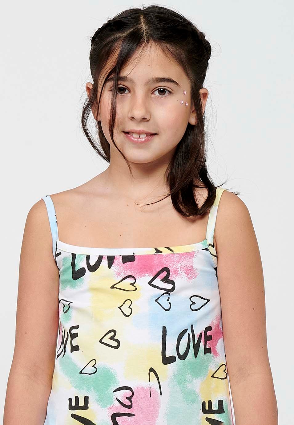 Short strap dress with Detail on the back in Multicolor for Girls 4