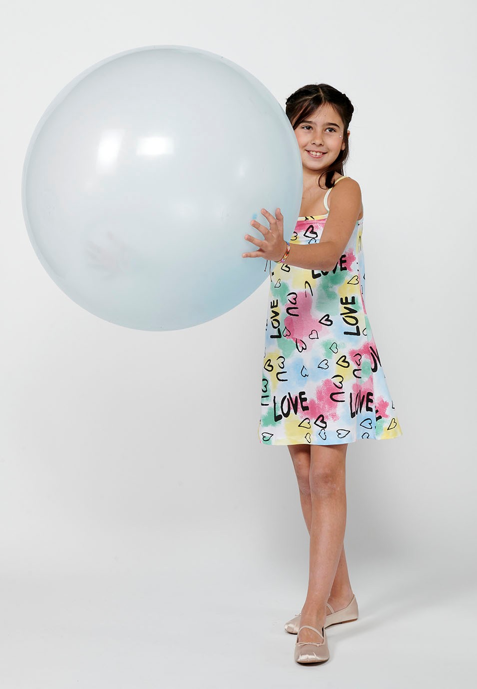 Short strap dress with Detail on the back in Multicolor for Girls 6