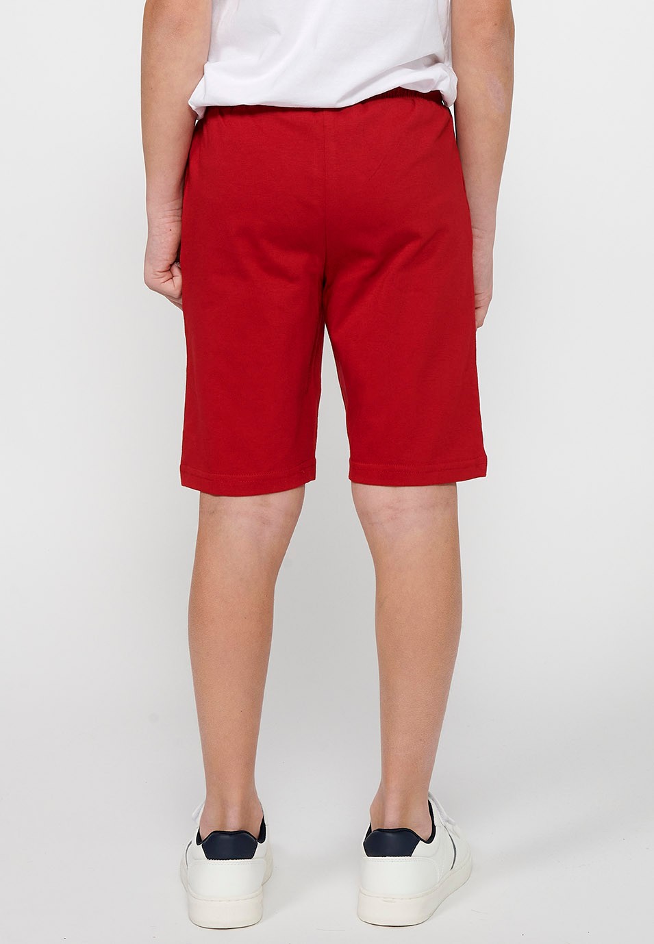 Lot de deux shorts caoutchoutés réglables à taille avec cordon de serrage multicolore pour garçon 7