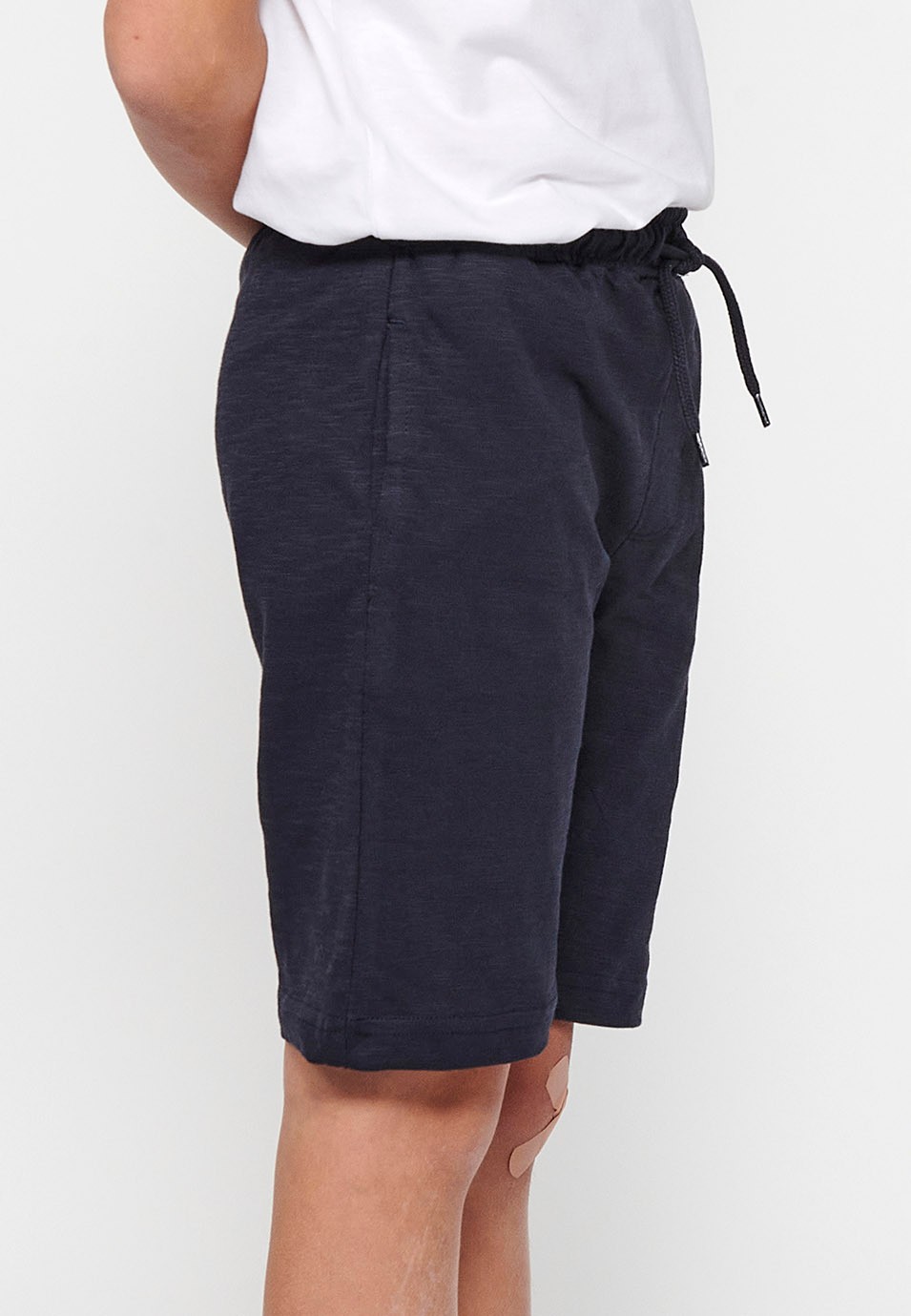 Lot de deux shorts caoutchoutés réglables à taille avec cordon de serrage multicolore pour garçon 3