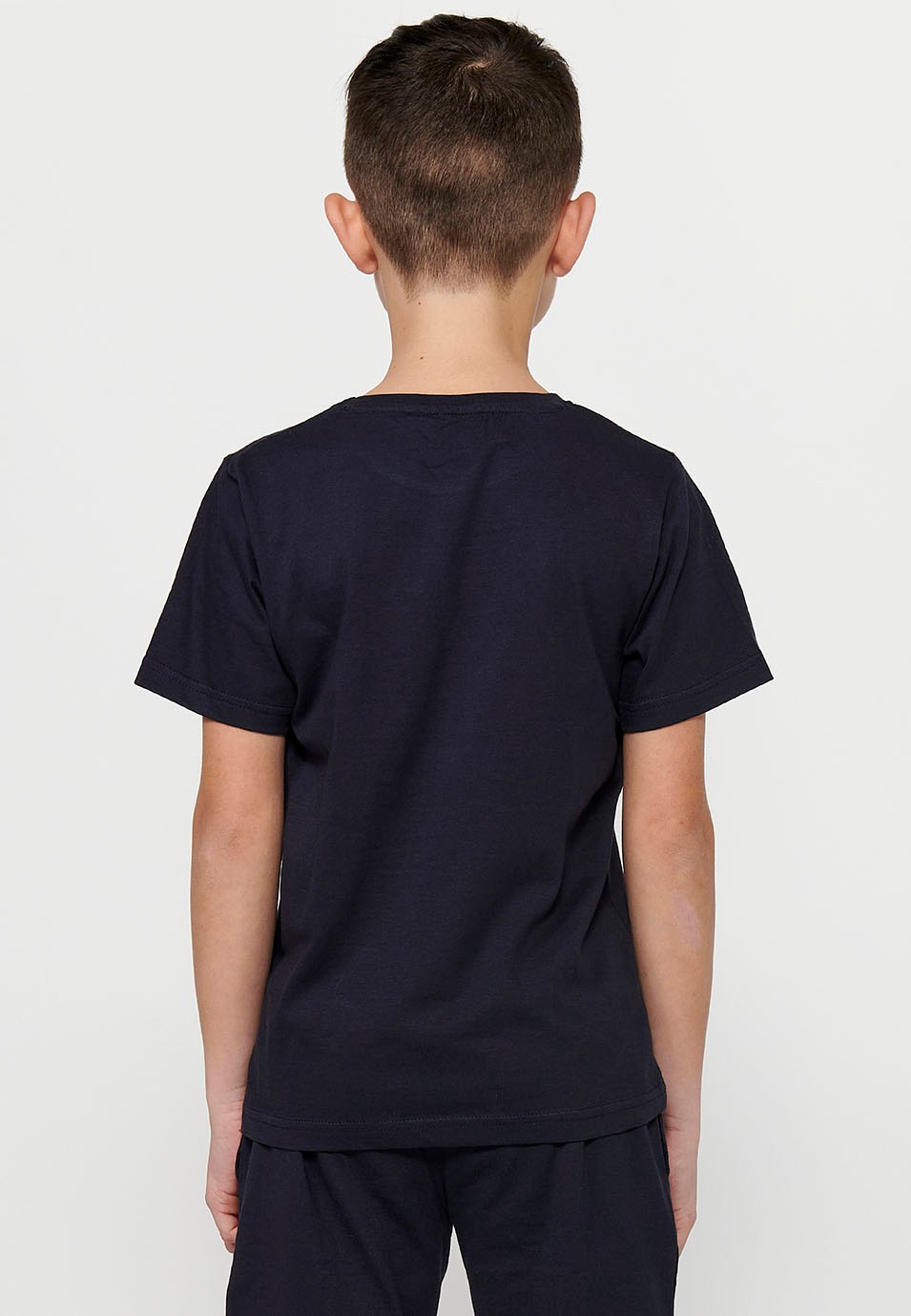 Pack de camiseta y pantalón corto con Camiseta de manga corta y estampado delantero y Pantalón corto con cintura engomada de Color Navy para Niño 1