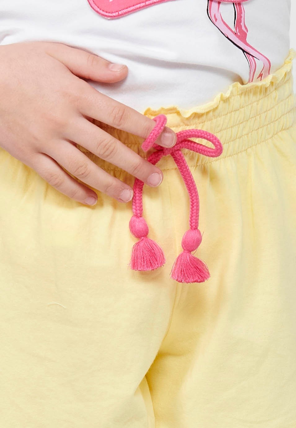 Pack de dos pantalons curts Shorts un d'ells amb estampat floral i tots dos amb Cintura amb goma ampla i cordó de Color Multicolor per a Nena 4