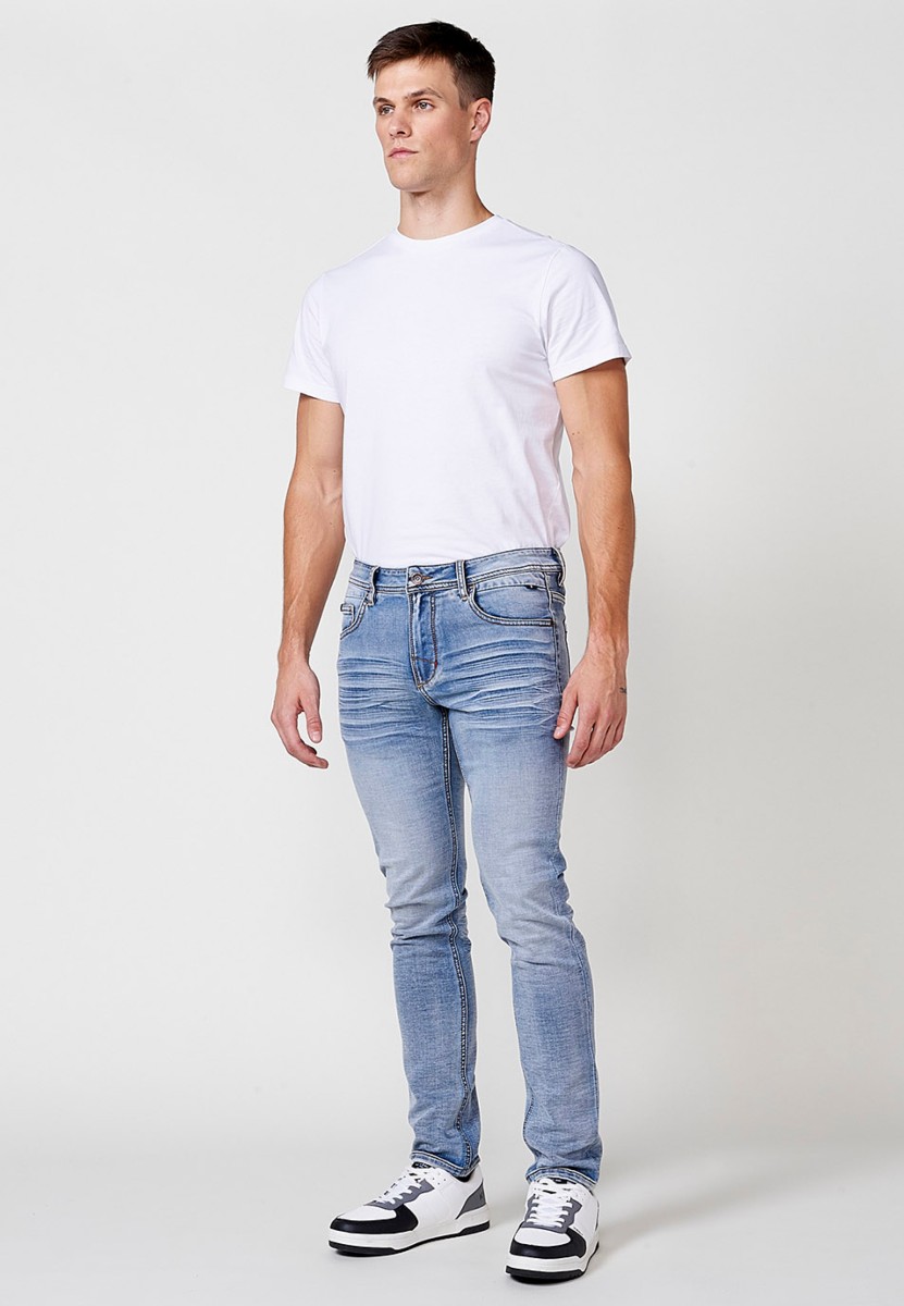 Zapatillas casual sneaker para hombre en color blanco 1