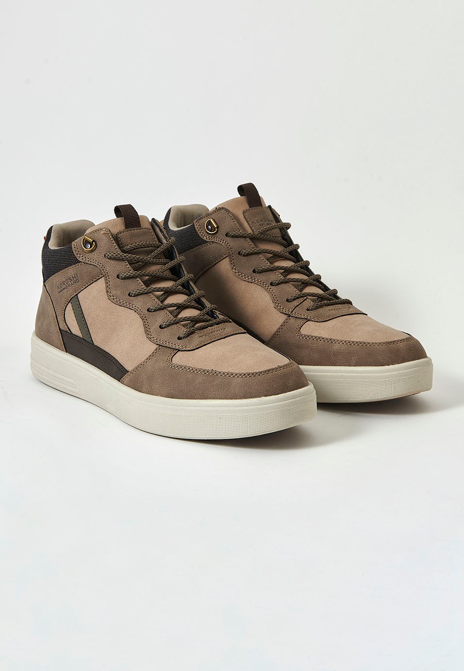 Zapatillas botín para hombre en color beige