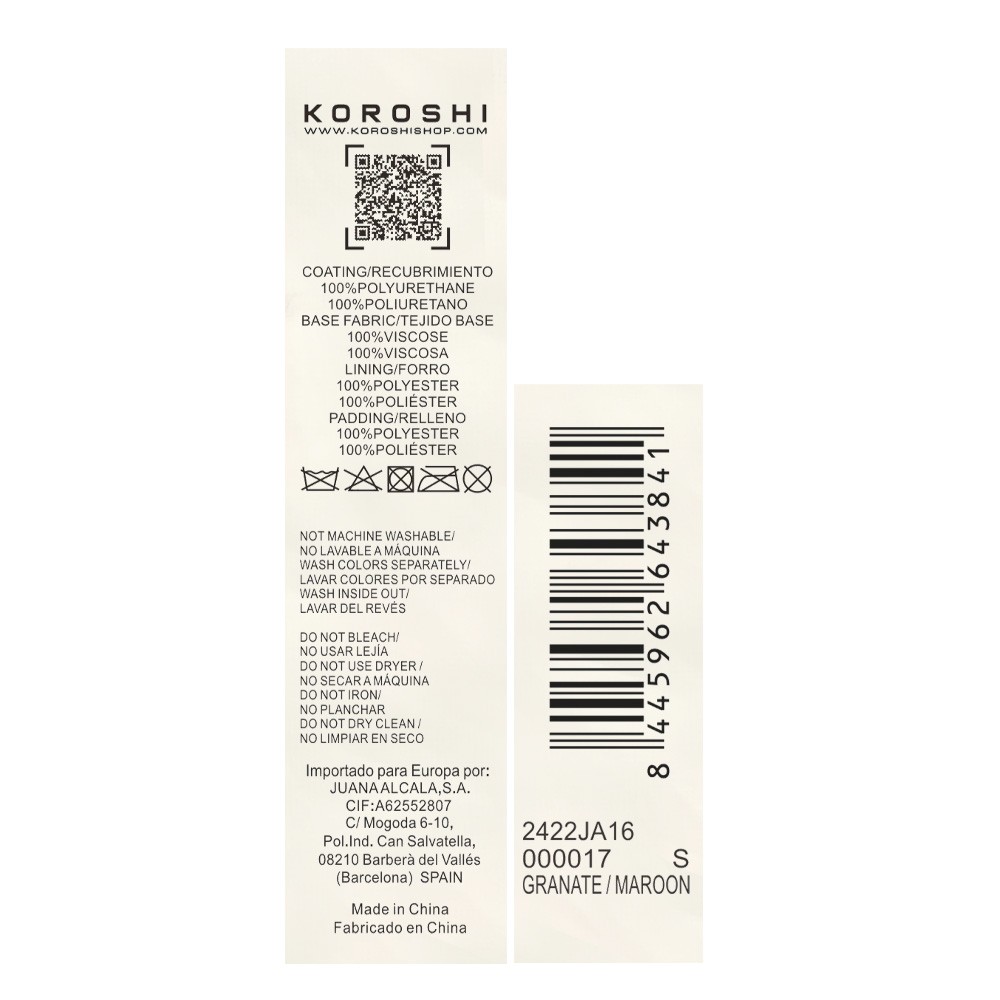 Chaqueta Cazadora estilo motero color granate en polipiel efecto lavado forrada con pelo sintético para Mujer