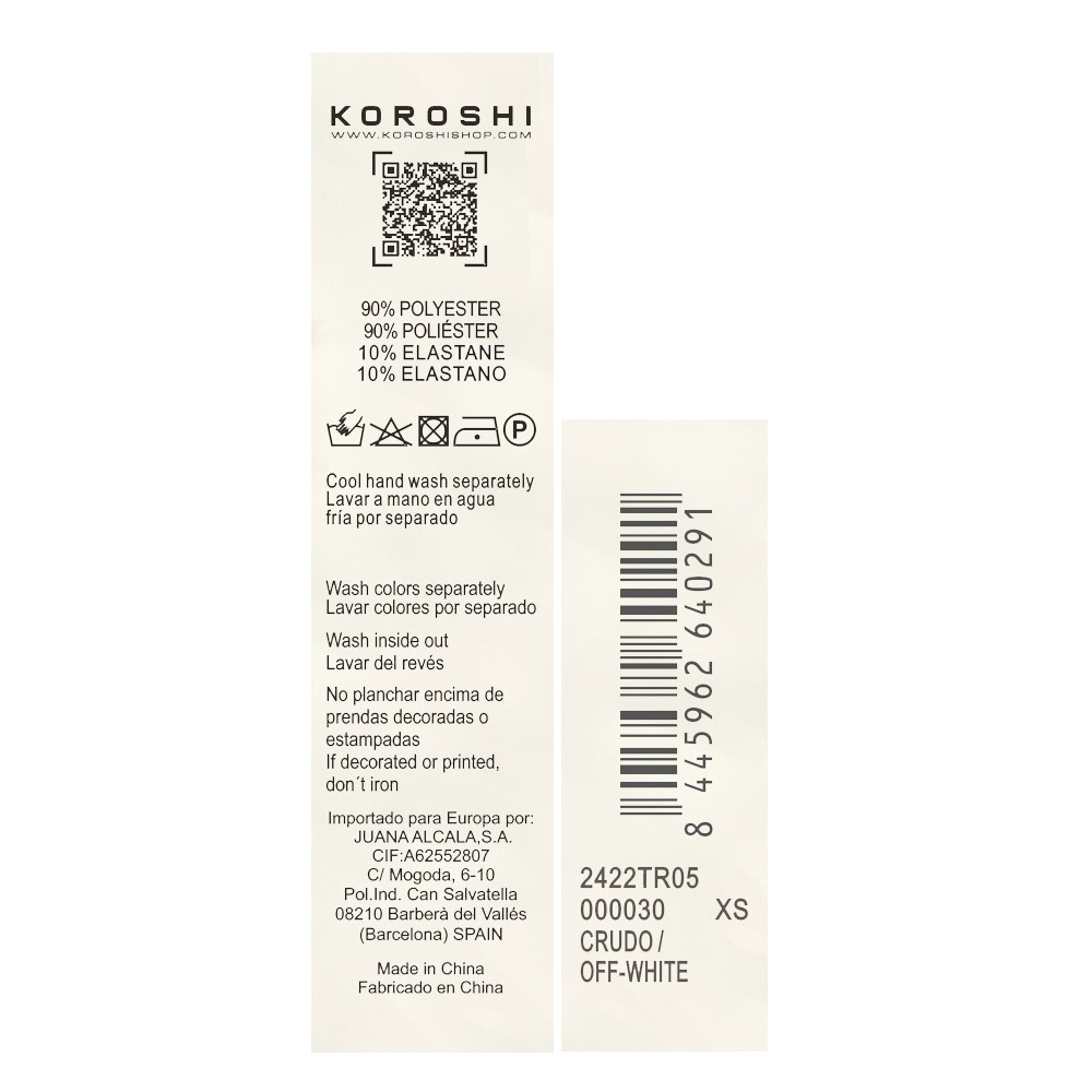 Jersei tricot de màniga llarga amb Coll bec i efecte pèl amb mini ratlles de lurex en color cru per a Dona