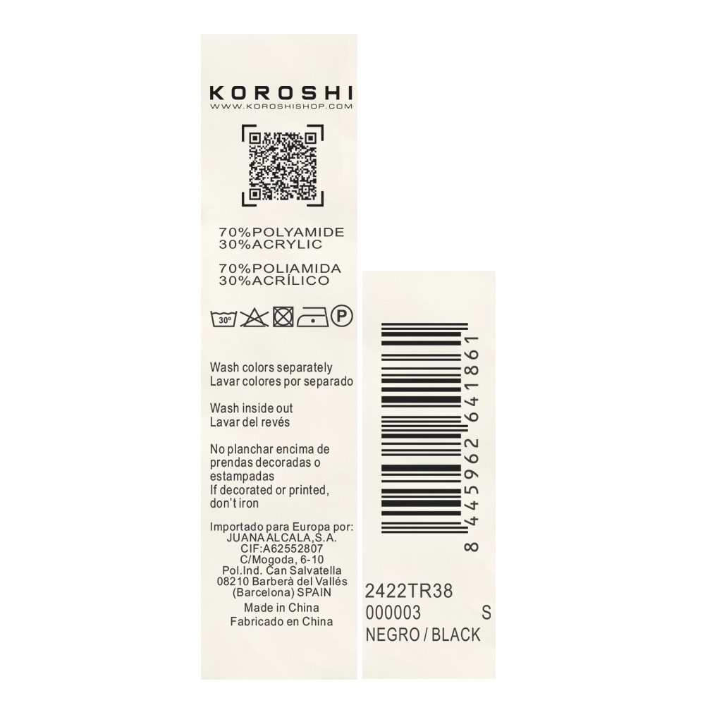 Pull col rond manches longues avec jacquard dégradé pour femme en noir