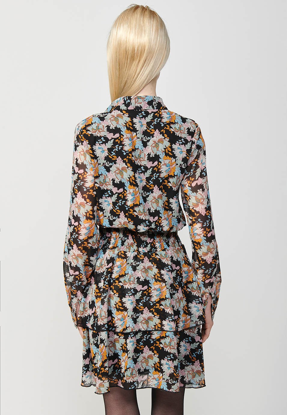 Women's Long Sleeve Button Front Shirt Dress