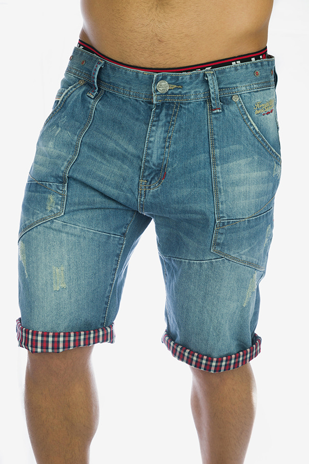 Short demin check lav. claro | Ropa casual