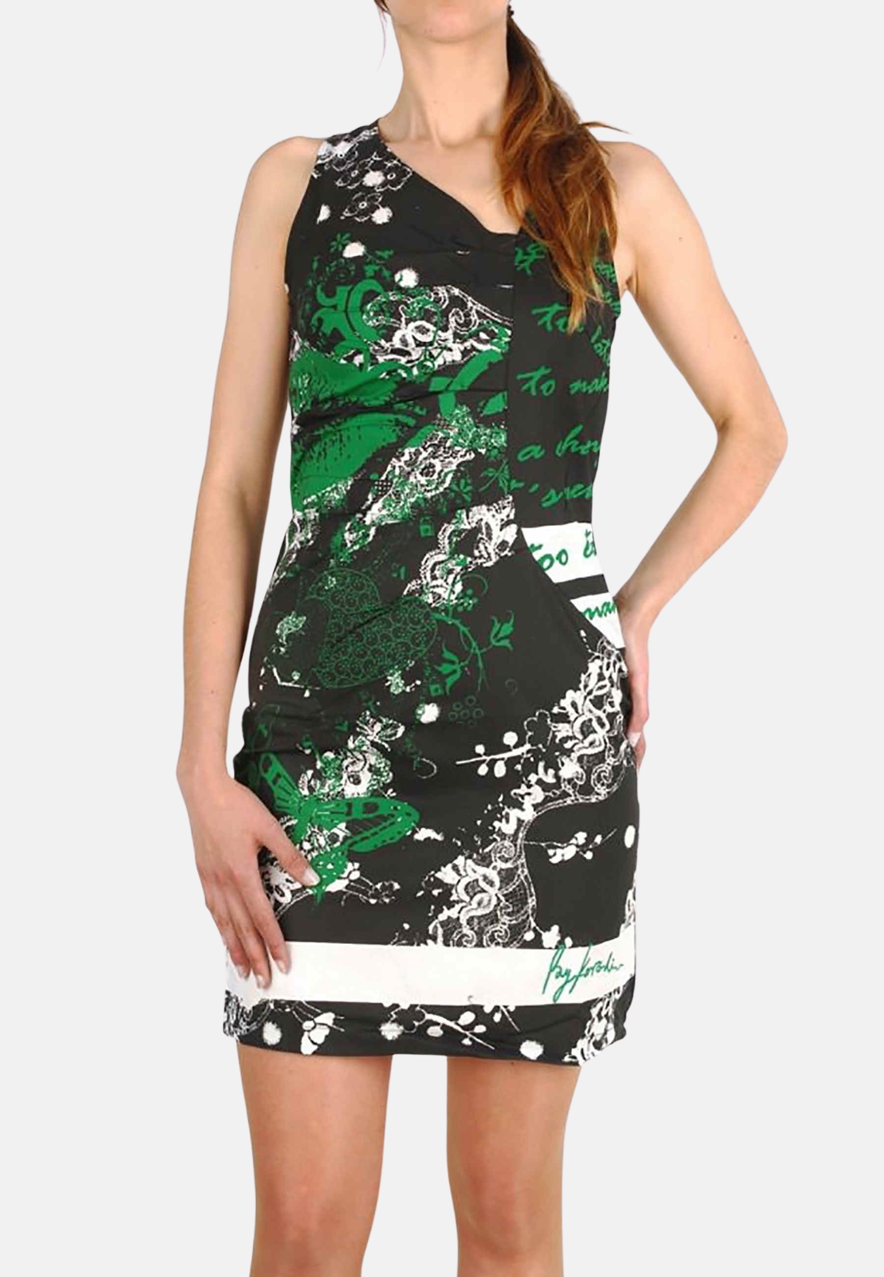 Vestido de tirantes con estampado floral color Verde para Mujer