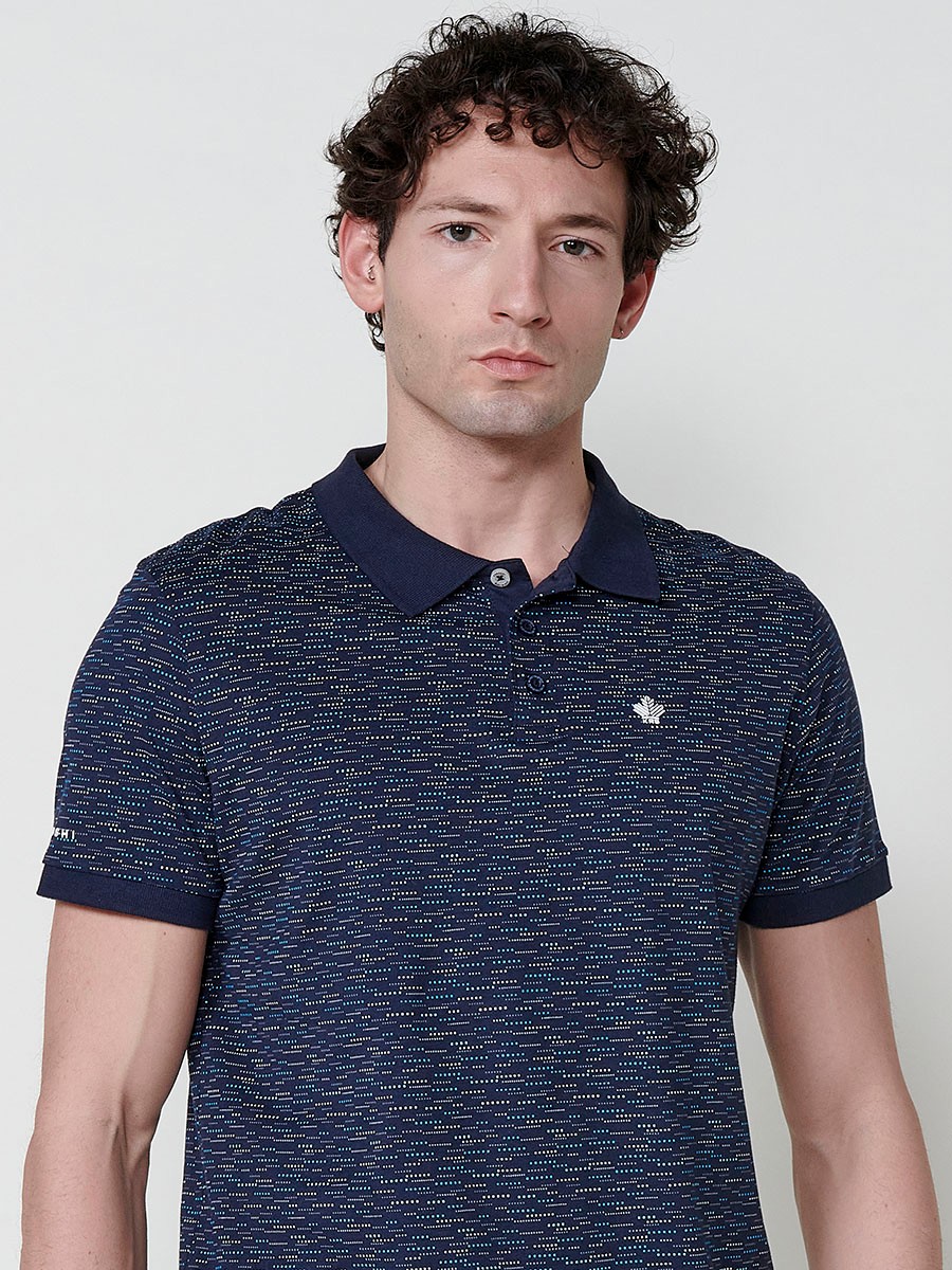 Kurzarm-Polo in Navy für Herren - Eleganter Stil in 100% Baumwolle