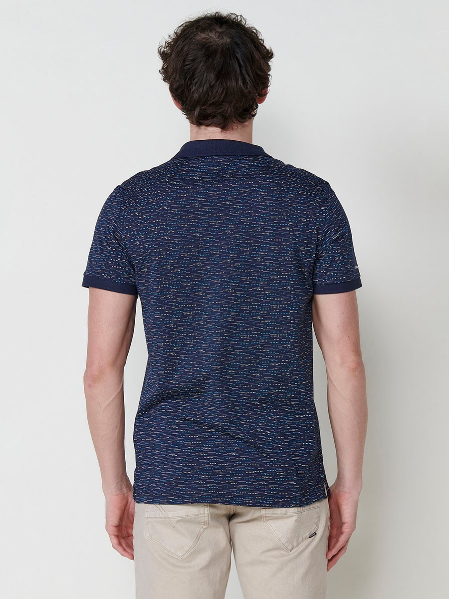 Kurzarm-Polo in Navy für Herren - Eleganter Stil in 100% Baumwolle