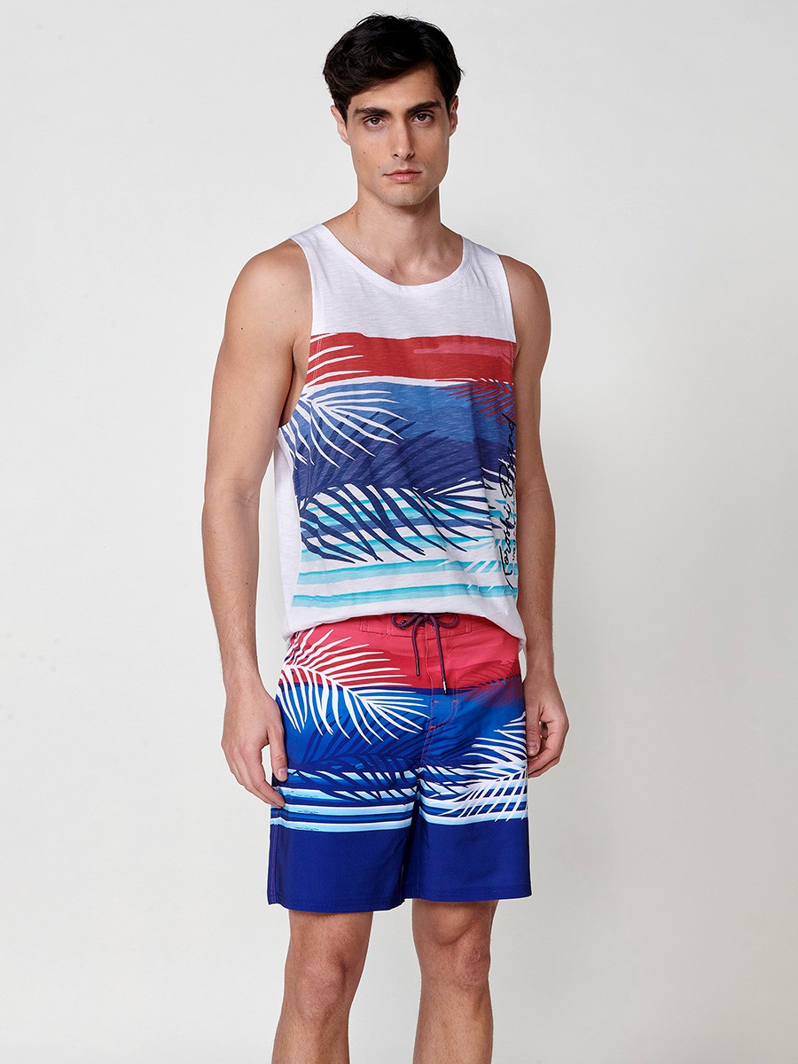 Bañador Azul Marino con Cintura Ajustable para Hombre