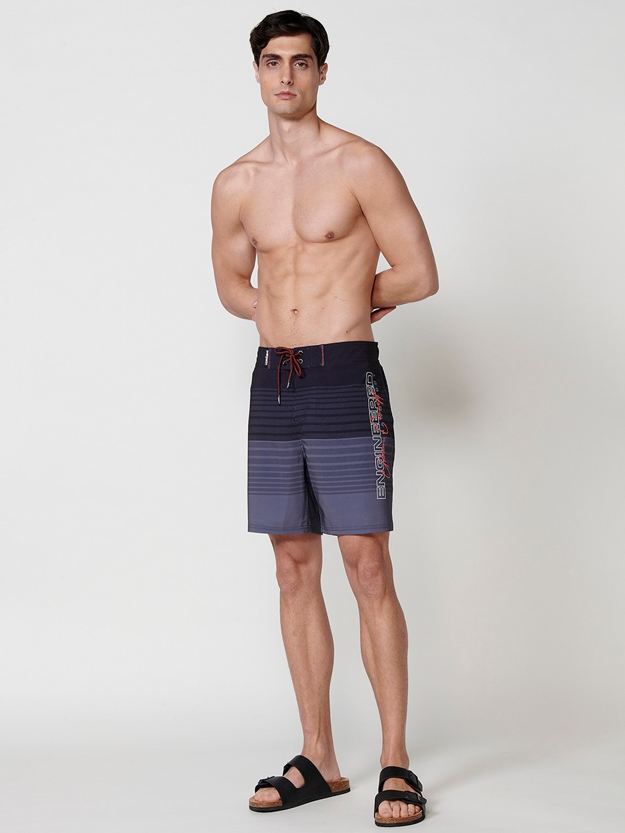 Bañador Color Gris con Cintura Ajustable para Hombre